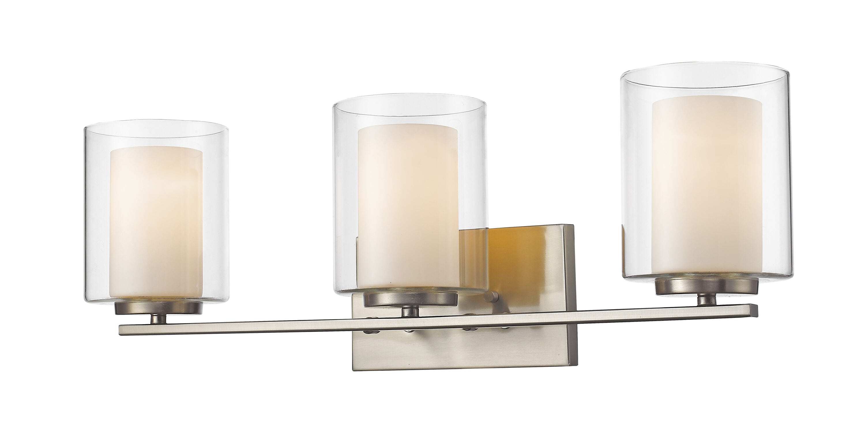 Z-Lite 426-3V-BN Willow 15-in 3 -Light Brushed Nickel Modern/contemporary Vanity light