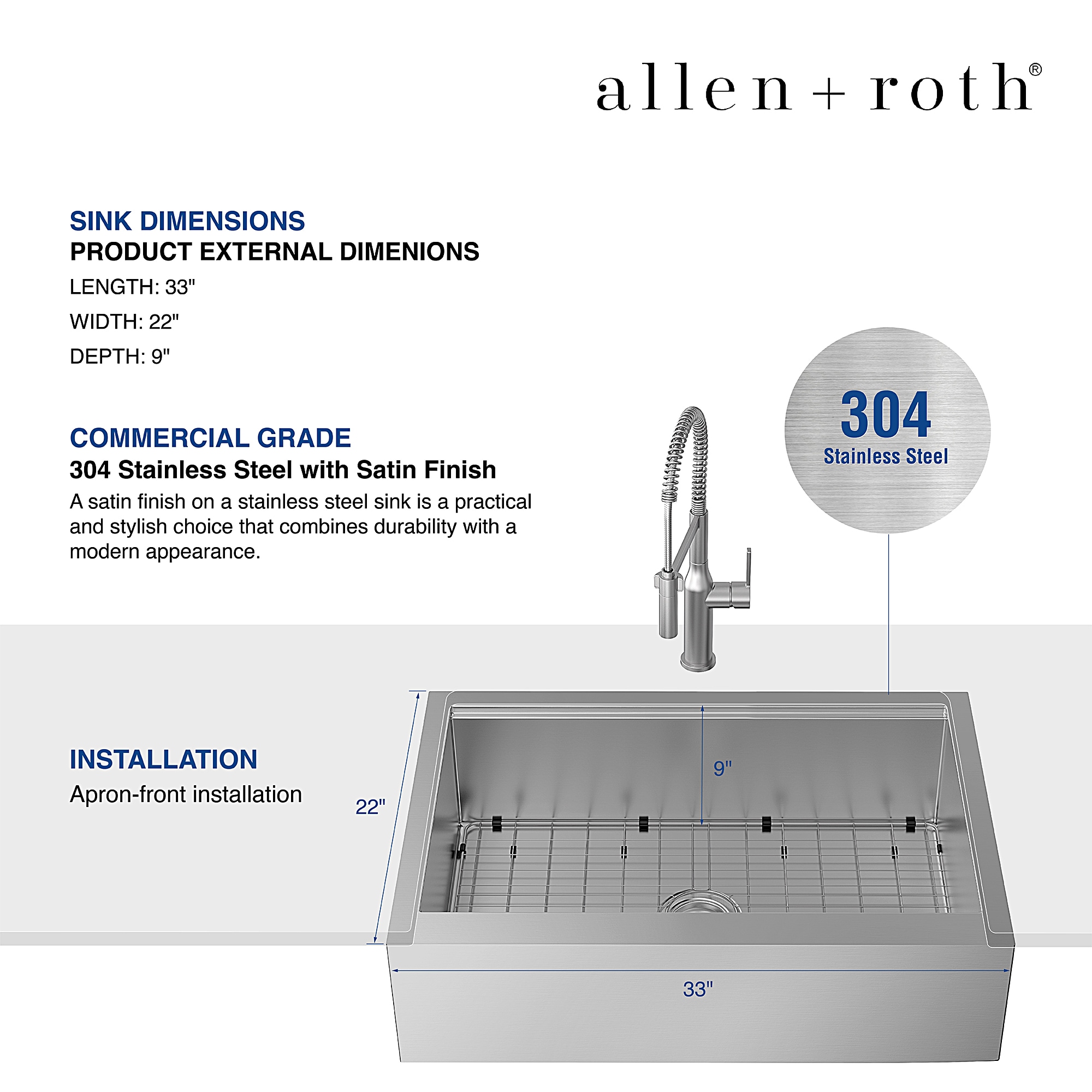 allen + roth FSU1ZAS3322LA19 Kitchen-Sinks - View #6