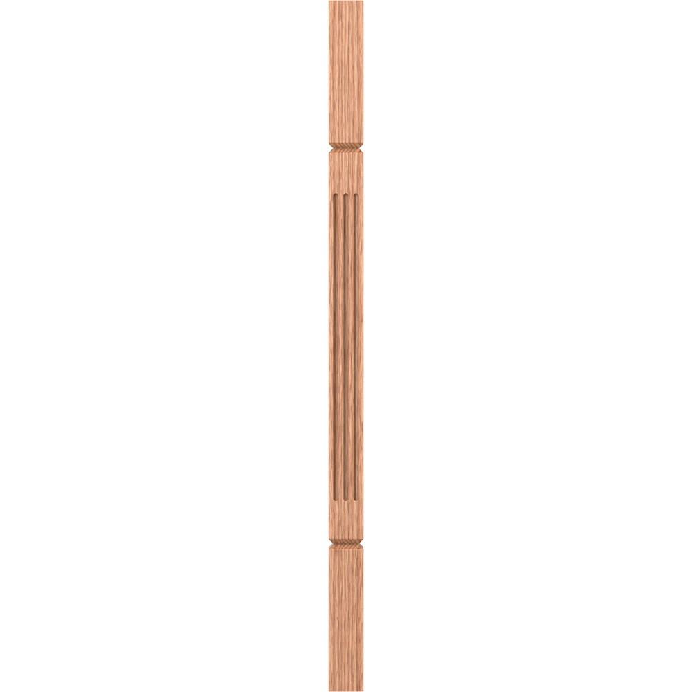 L.J. Smith Stair Systems LJF-5360V-O 34 34-in x 1.75-in Unfinished Red Oak Square Top Stair Baluster