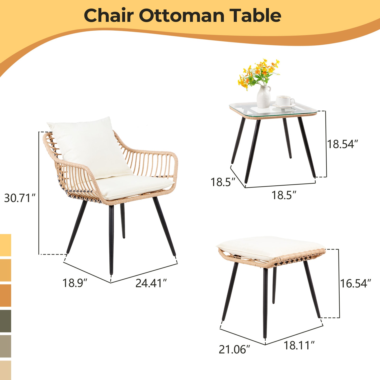 EarlGrove LS-BKGY2502 Patio-Conversation-Sets - View #2