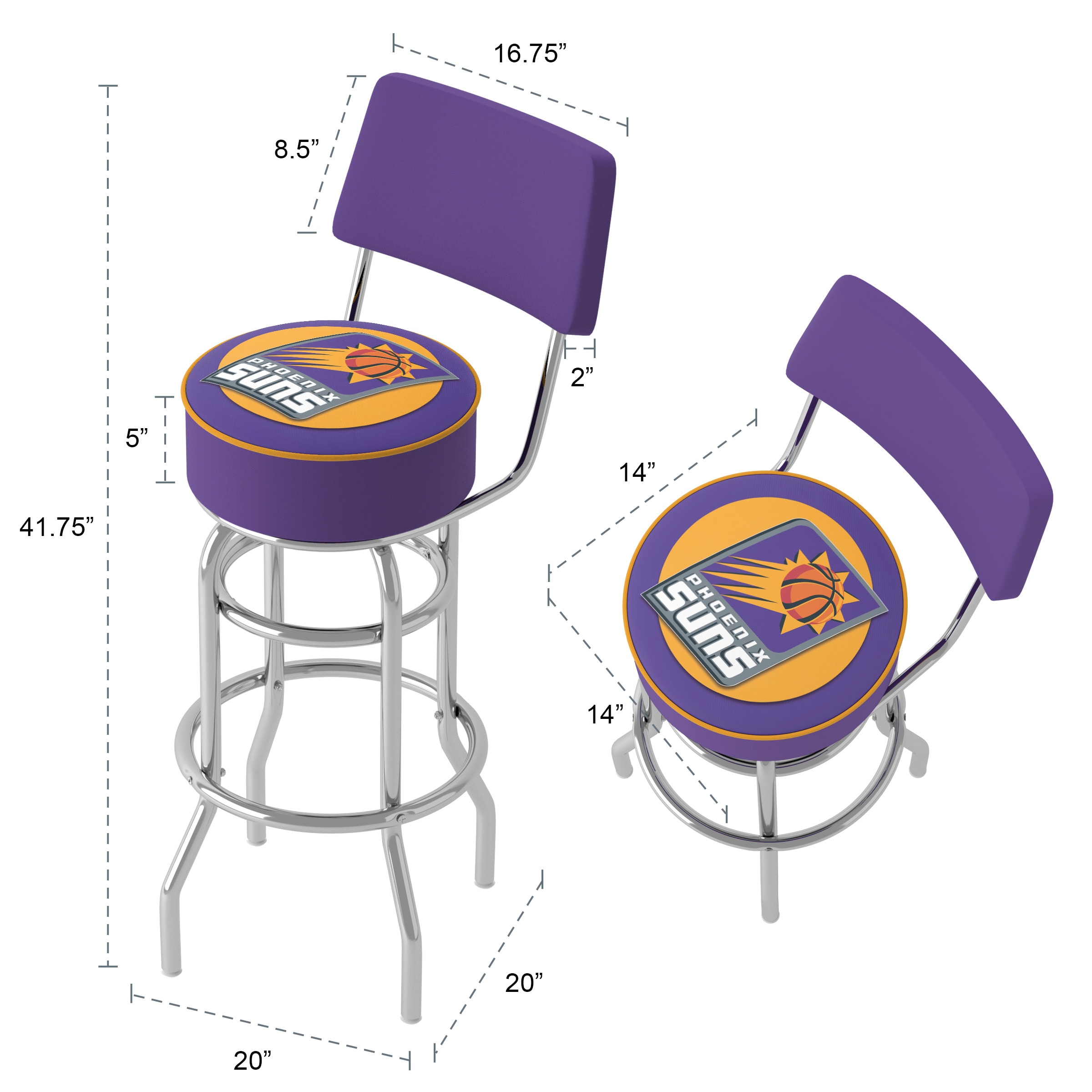 Trademark Gameroom NBA1100-PS-TWN stools - View #6
