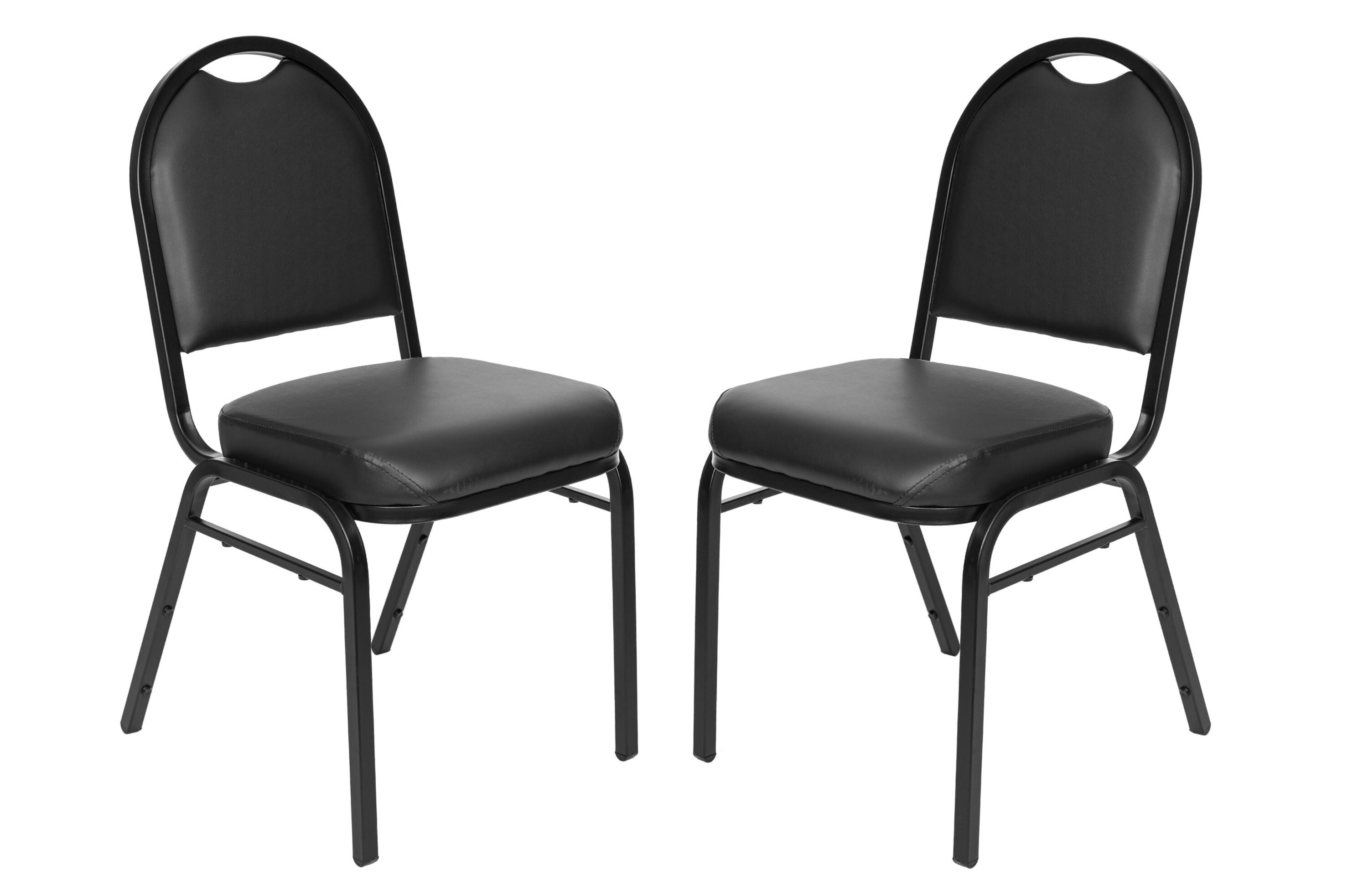 Hampden Furnishings HMD9200BK-BK/2 Set of 2 Celia Black Reception Chair