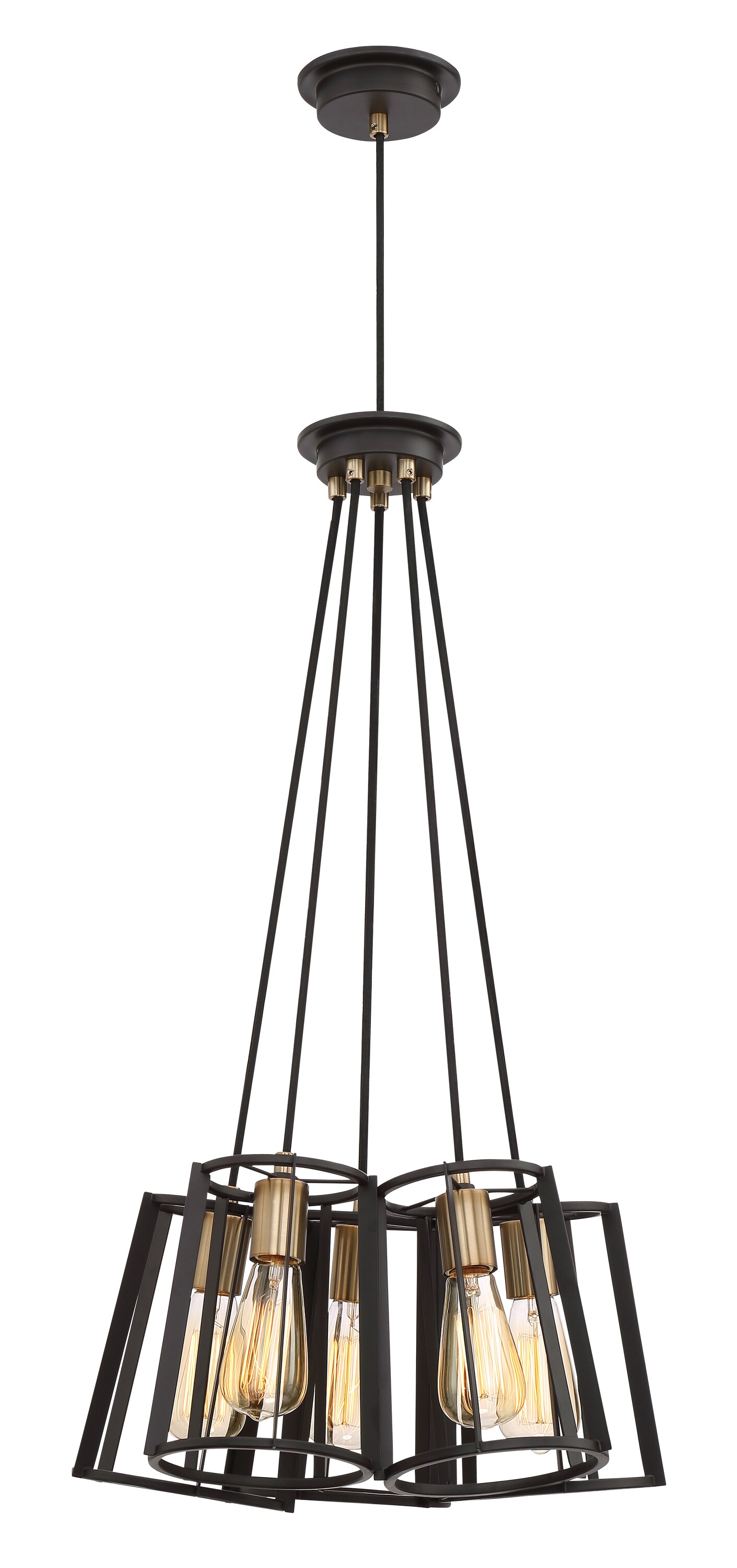Quoizel LWS3584A Symmetry 5 -Light Bronze with Gold Transitional Teardrop Large Outdoor Hanging Pendant light