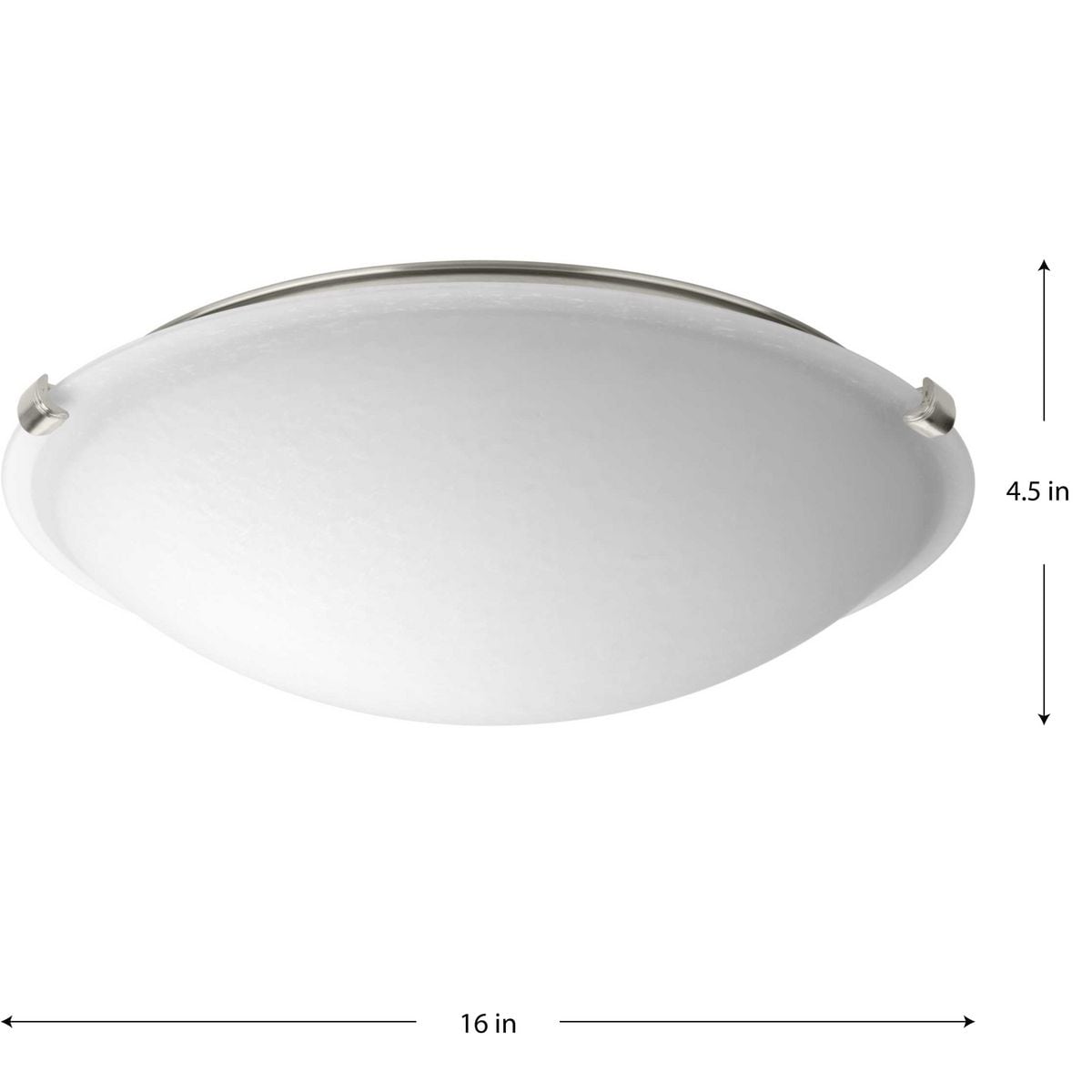 Brushed Nickel 16" LED Dome Flush Mount Light