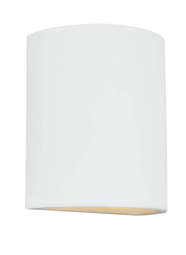 Sea Gull Lighting Paintable Ceramic Sconces 10-in H Unfinished Ceramic Dark Sky Medium Base (E-26) Outdoor Wall Light ENERGY STAR