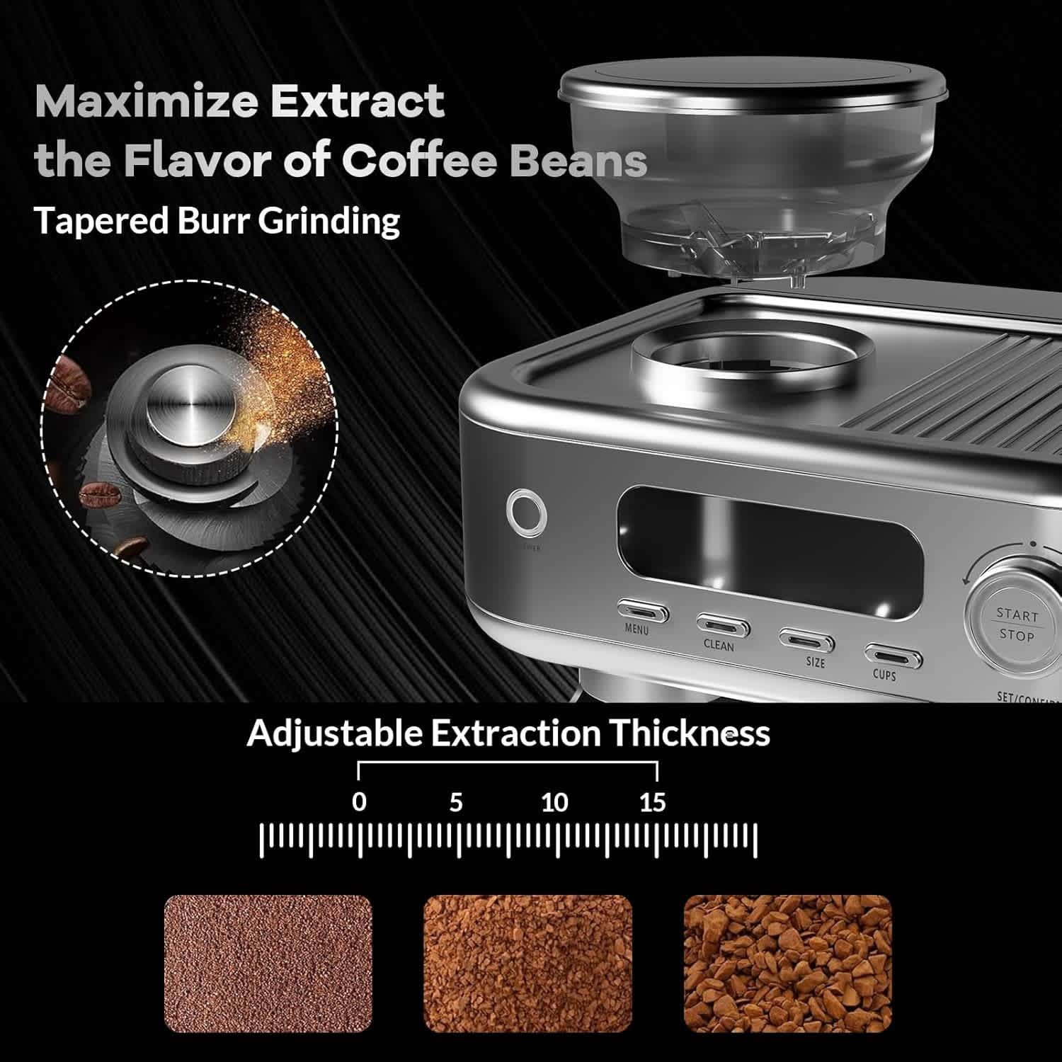 Qeetex LSHQQPHO-0ZRKMFUG Espresso-Machines - View #3