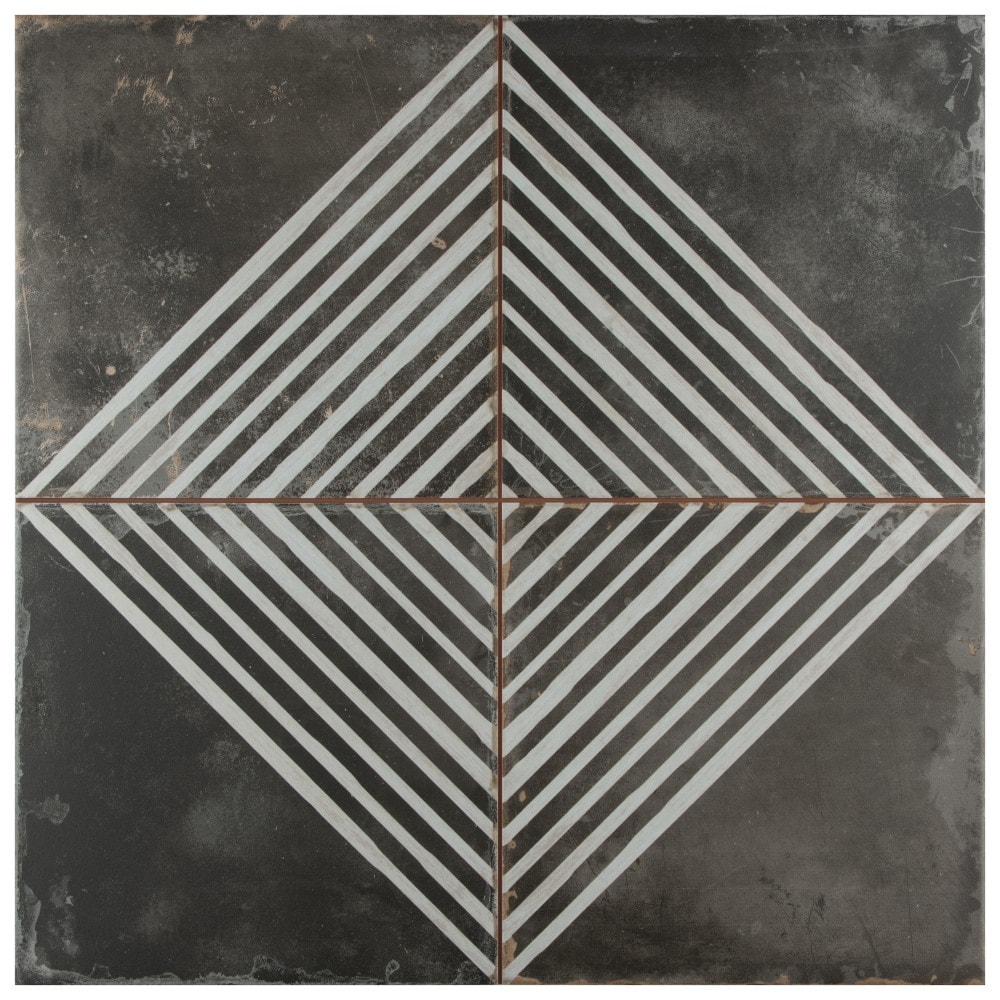 Affinity Tile FPEKROMB Kings Rombos 18-in x 18-in Matte Ceramic Floor and Wall Tile (10.95-sq. ft/ Carton)