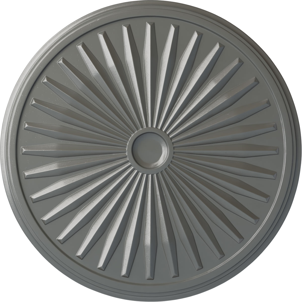 Ekena Millwork CM33LESLS Leandros 33.125-in W x 33.125-in L Painted Silver Polyurethane Whole Ceiling Medallion