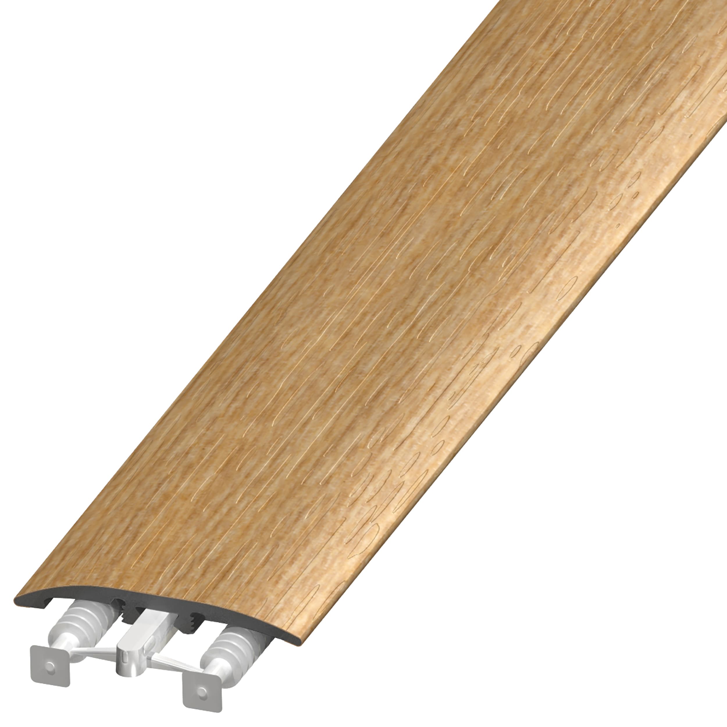 Versatrim SLT-117253-P32 Allura Flex Allura Flex in color Pure Oak Prefinished 0.25-in T x 2-in W x 94-in L PVC 3-in-1 T-moulding/Reducer/Endcap