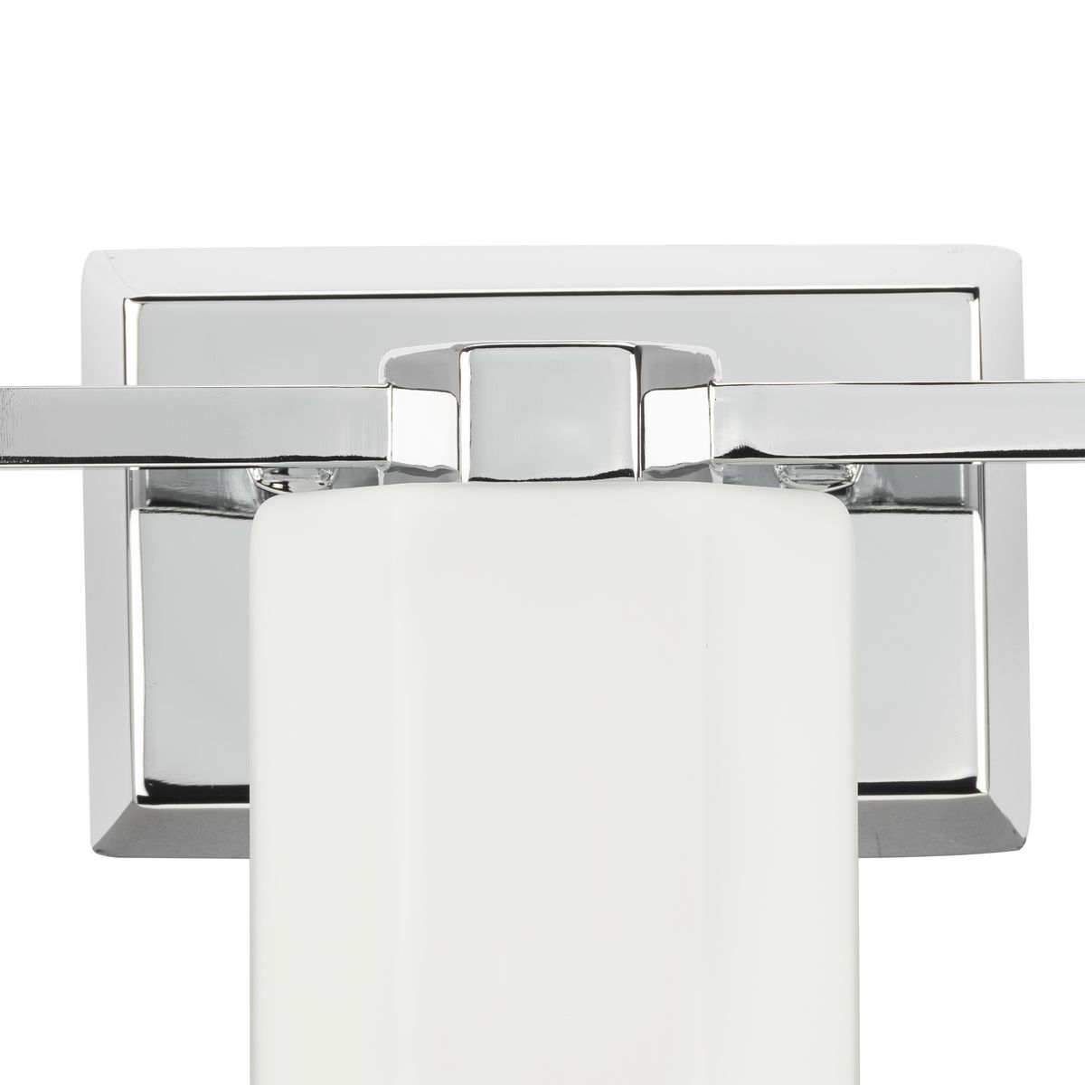 Estrada Polished Chrome 3-Light Vanity with Opal Glass Shades