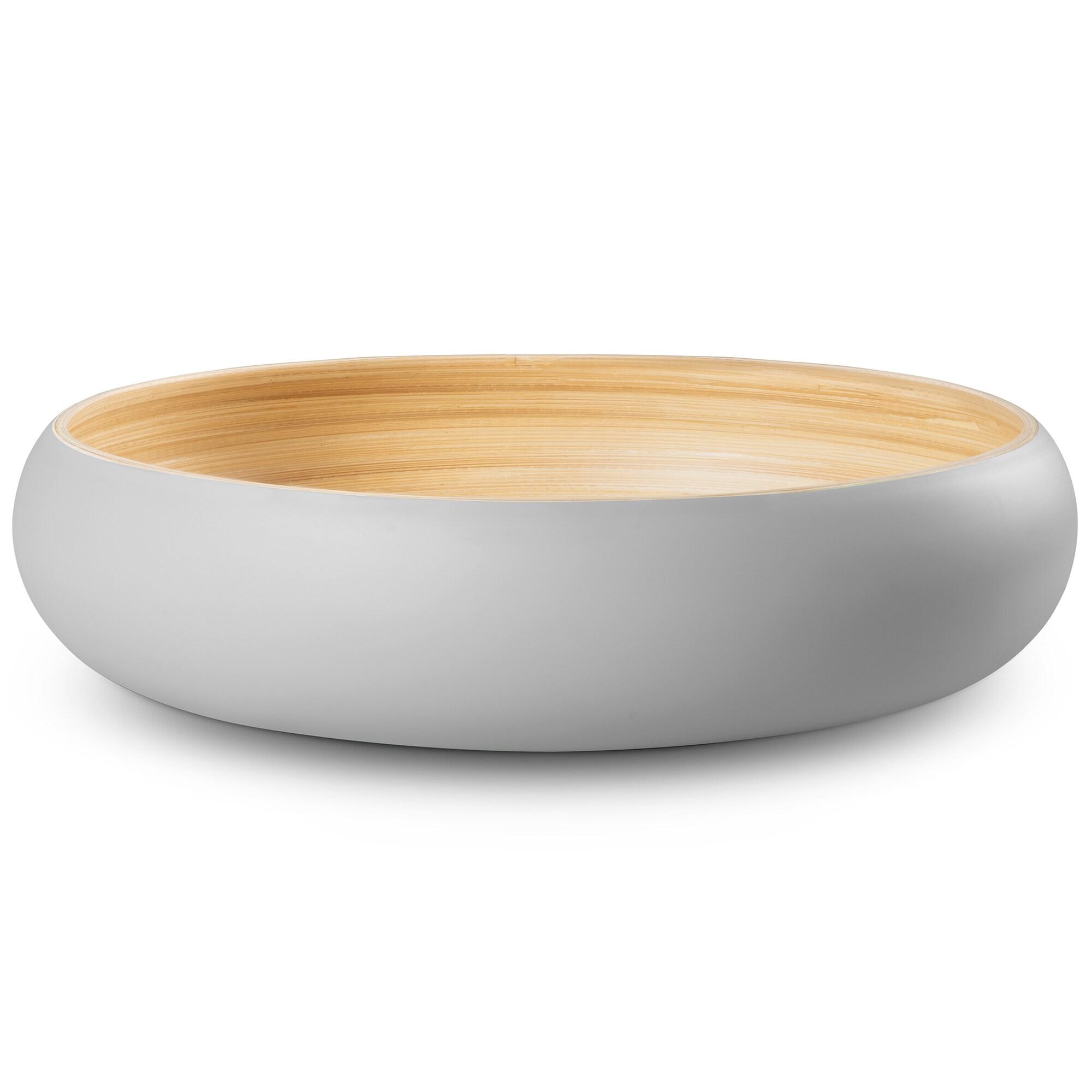 LEXA Gray Bamboo Fruit Bowl #LX12FRB-GRY