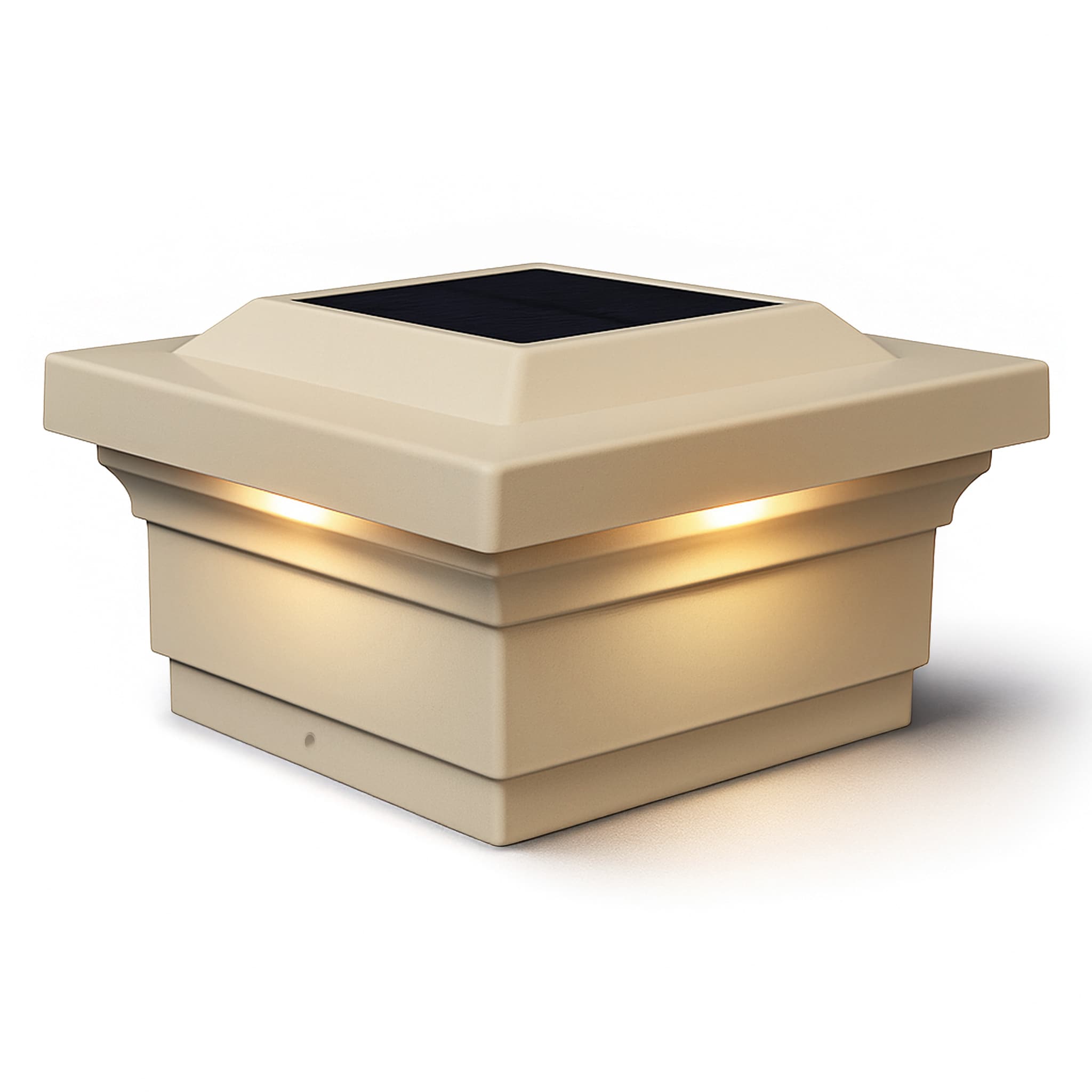 Solar 5-in x 5-in Tan LED Outdoor Post light