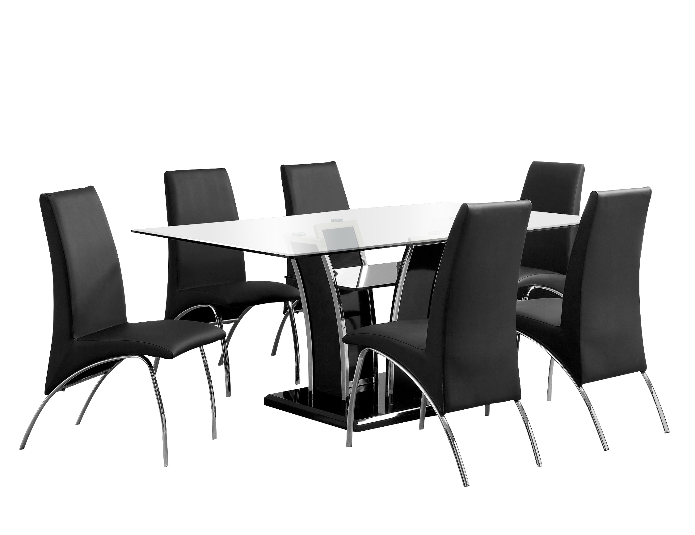 Furniture of America Luberon Black and Chrome Contemporary/Modern ...