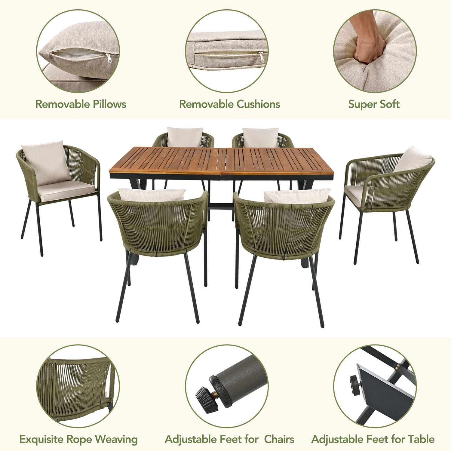 SINOFURN SYA380076BL Patio-Dining-Sets - View #15