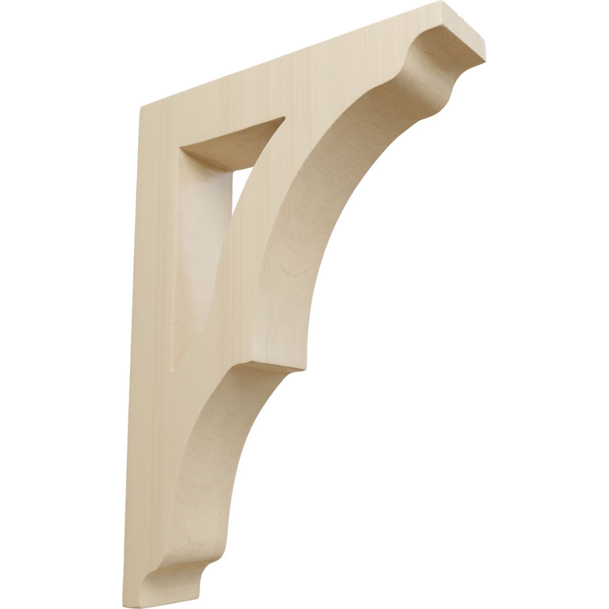 Medium Rubberwood Decorative Corbel Bracket, 1.75" x 7.5" x 10.5"