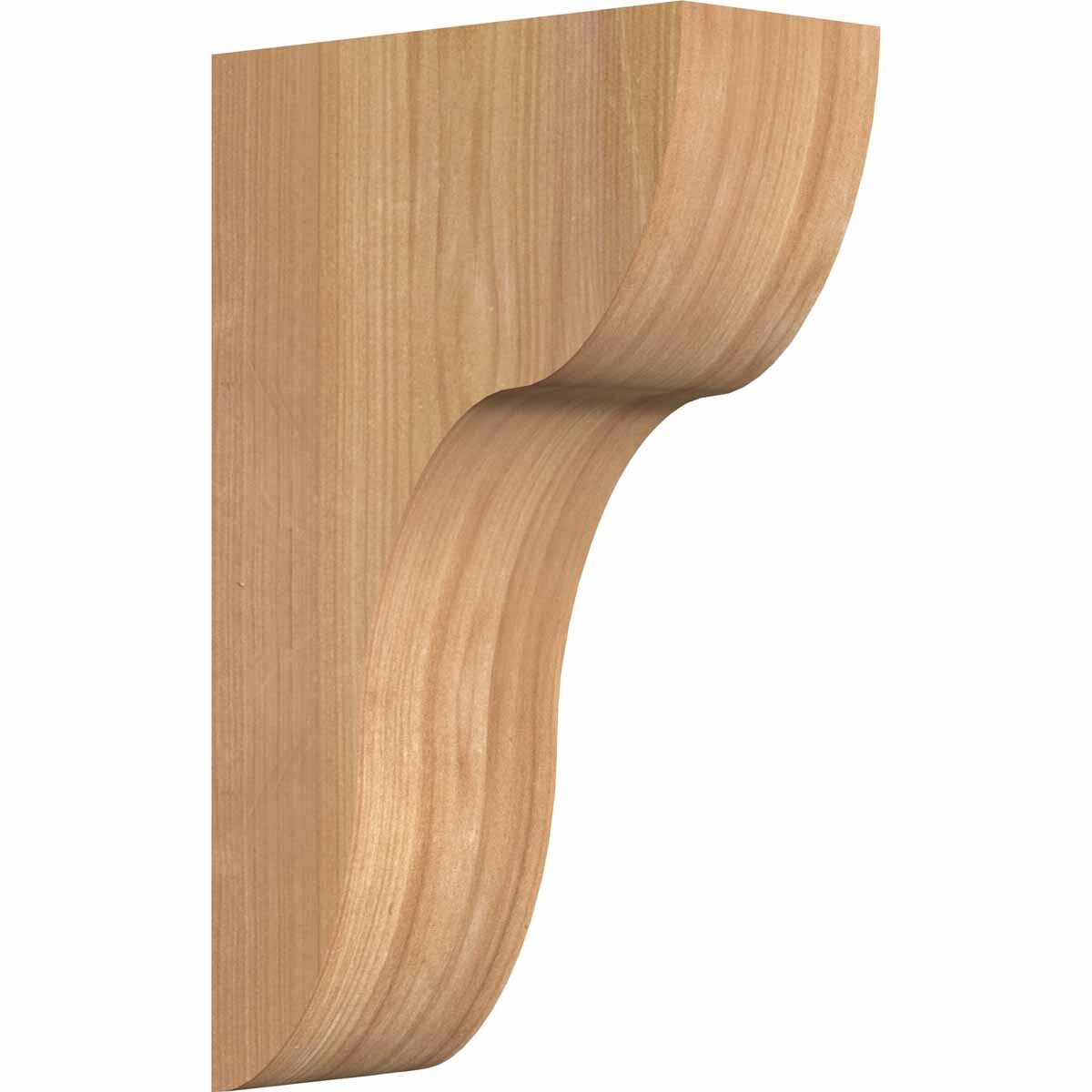 Ekena Millwork COR06X12X20CAR00SWR 5.5-in x 12-in x 20-in Carmel Unfinished Western red cedar Wood Paintable/Stainable Corbel