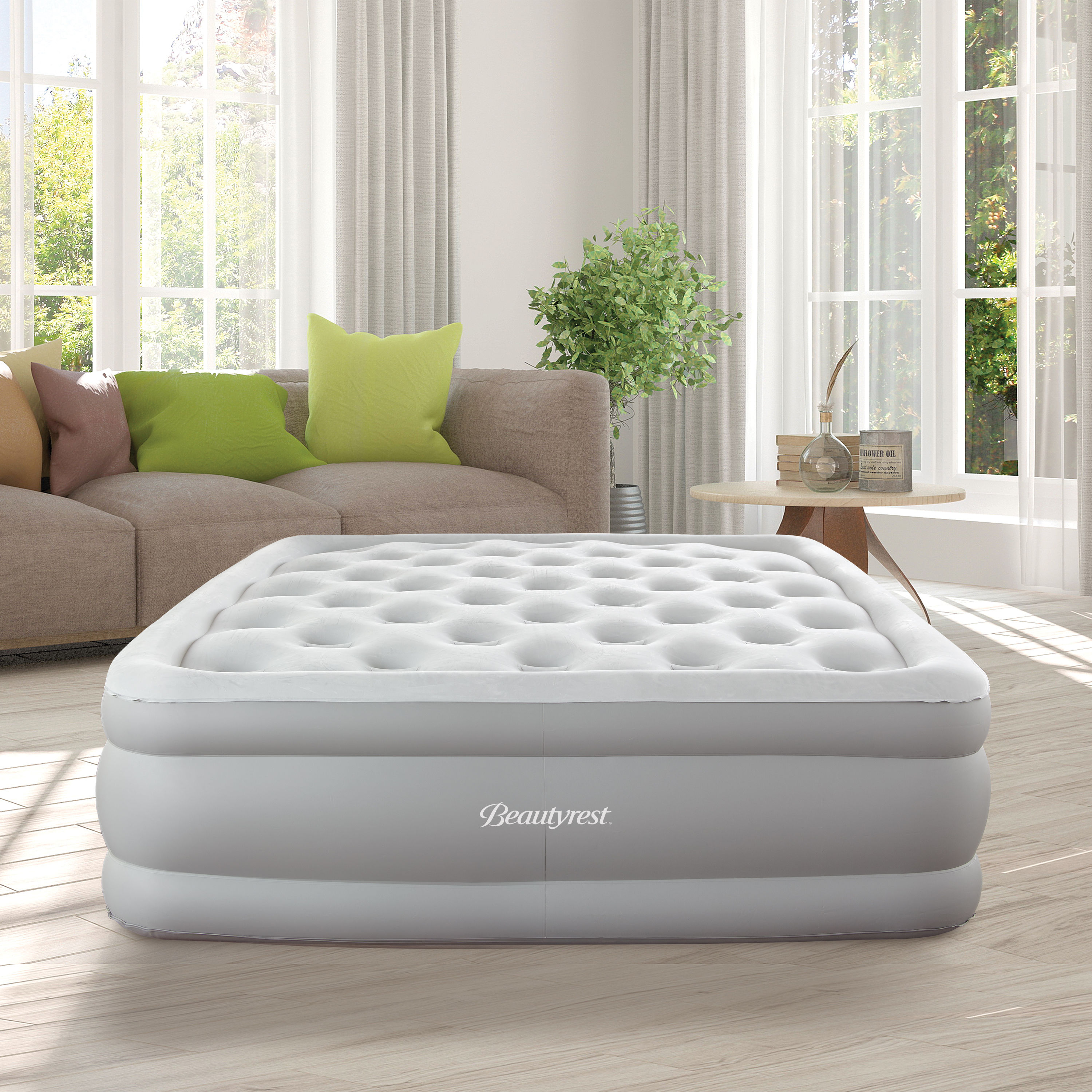 Beautyrest 18 Lumbar Support Air Bed w/ Built-in-pump-Queen 