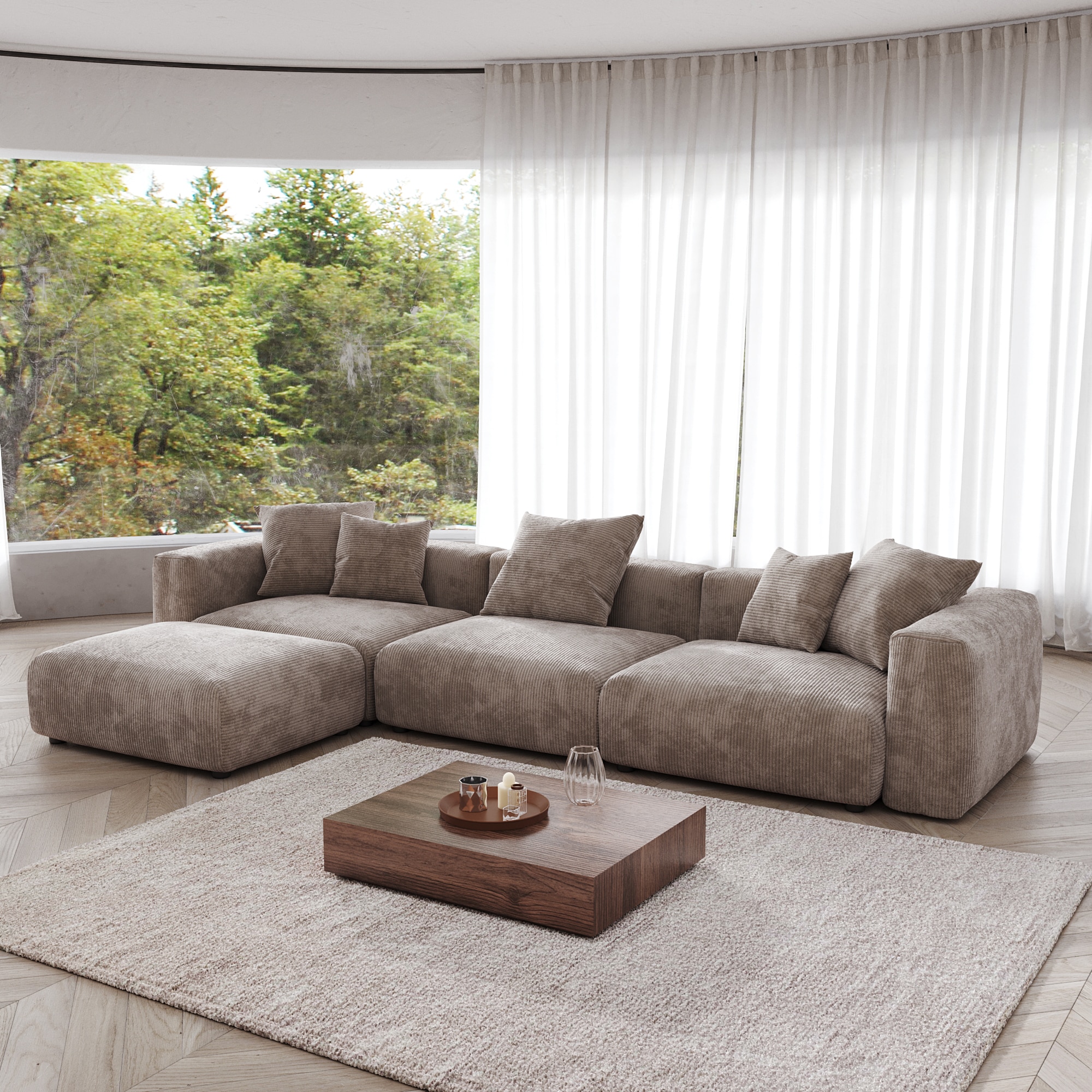 BuotiqHom DH-S3+1-126BR Sofas-Loveseats - View #3