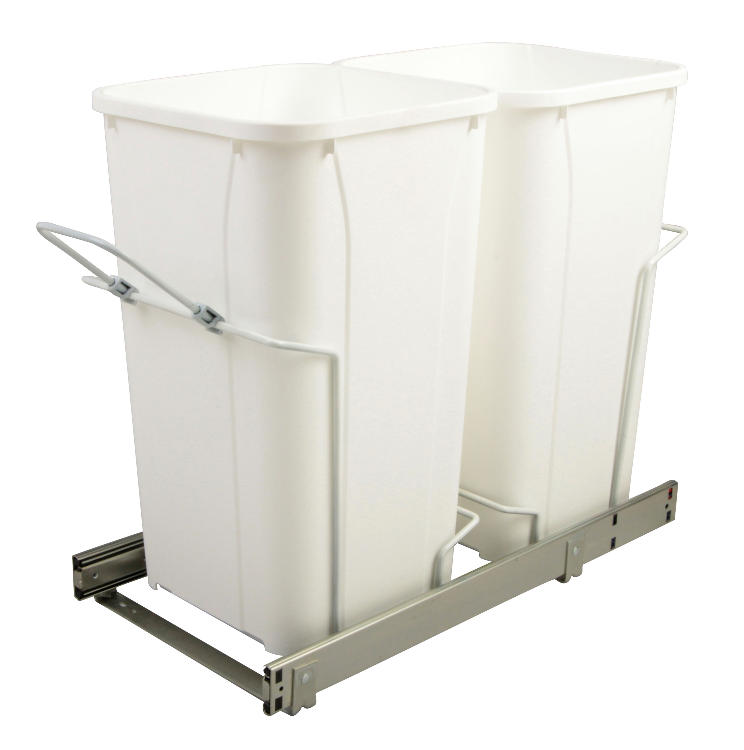 Knape & Vogt 27-Quart Plastic Pull Out Trash Can