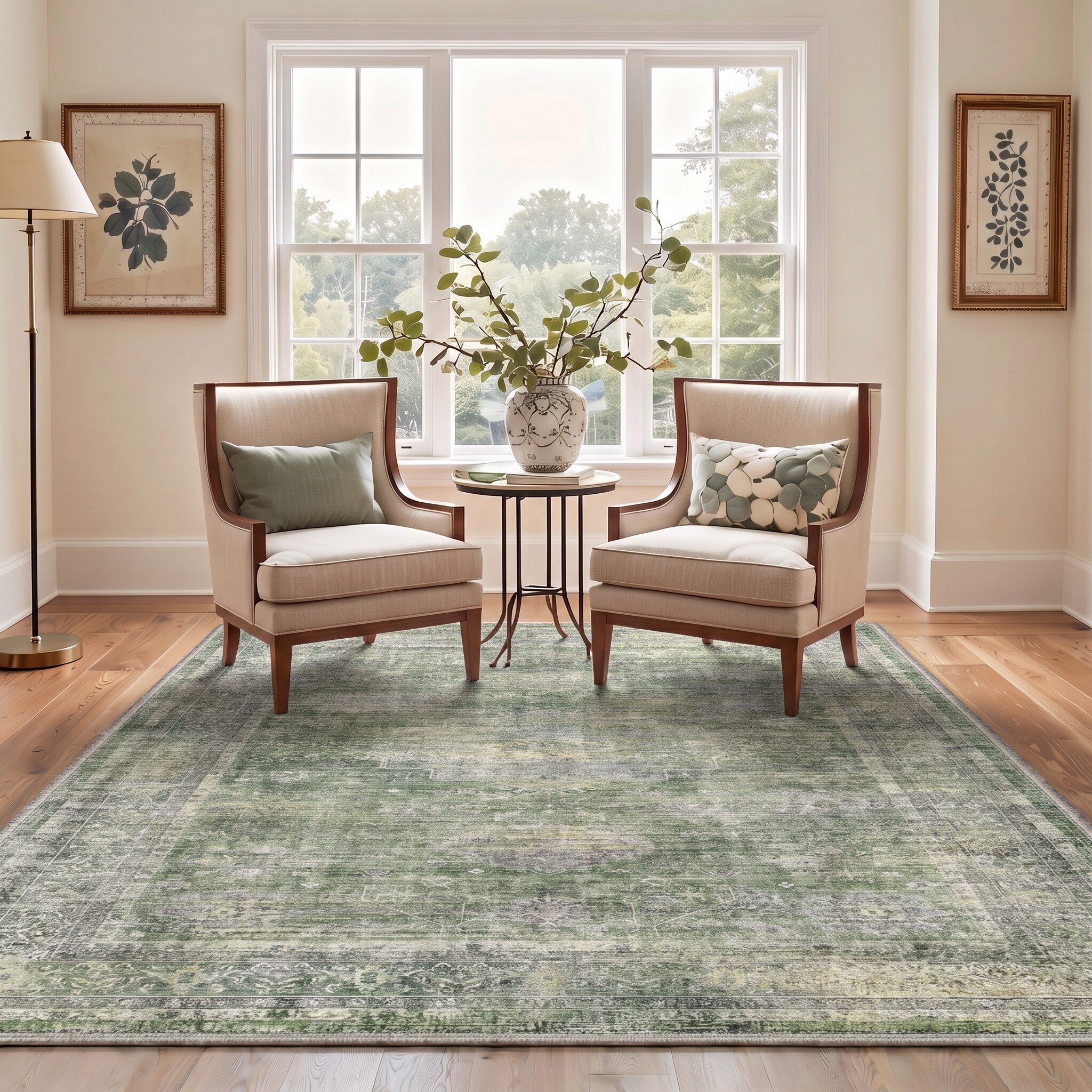 BAVNI ARP1546-GREEN-9X12 rugs - View #2