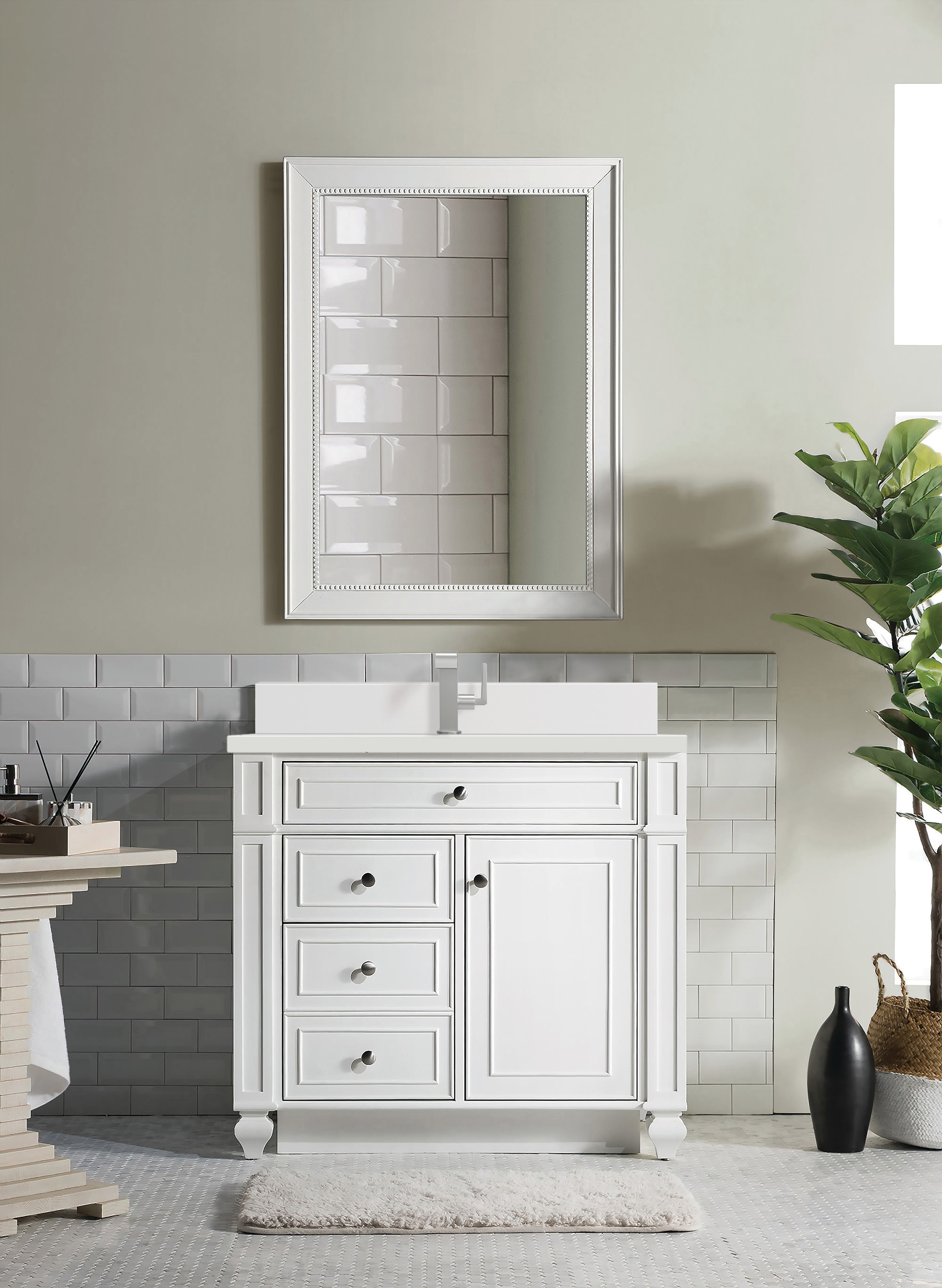 James Martin Vanities 157-V36-BW-1WZ Bath-Vanity-Combo - View #2