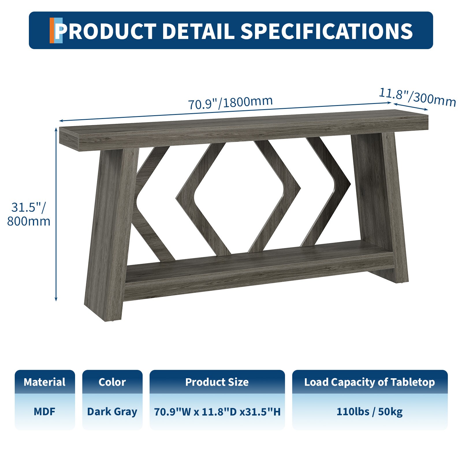 GarveeLife 37D6YUEWCT Console-Sofa-Tables - View #2