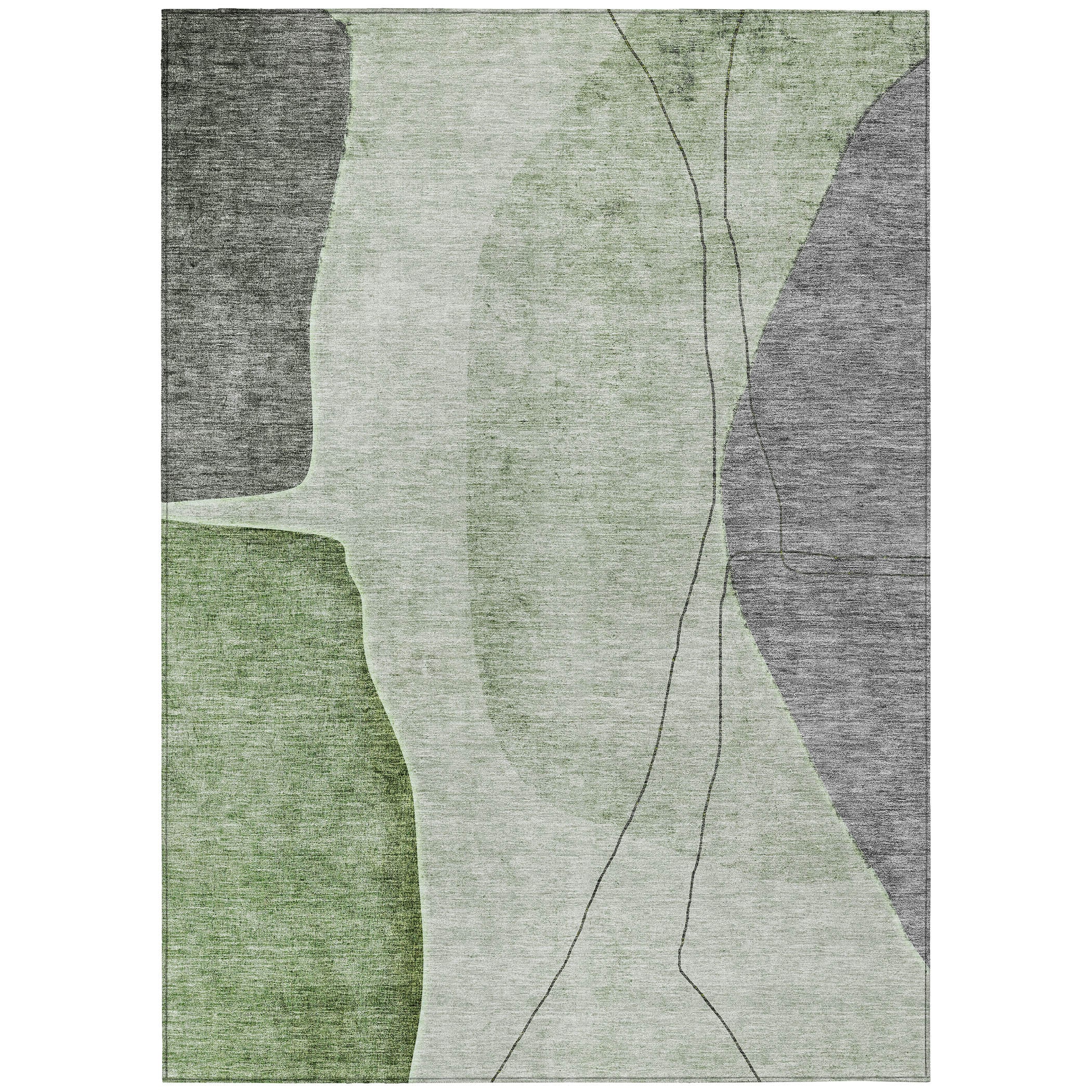 Addison Rugs ACN696GE3X5 Chantille ACN696GE 3 x 5 (ft) Polyester Green Rectangular Indoor/Outdoor Geometric Machine washable Area rug