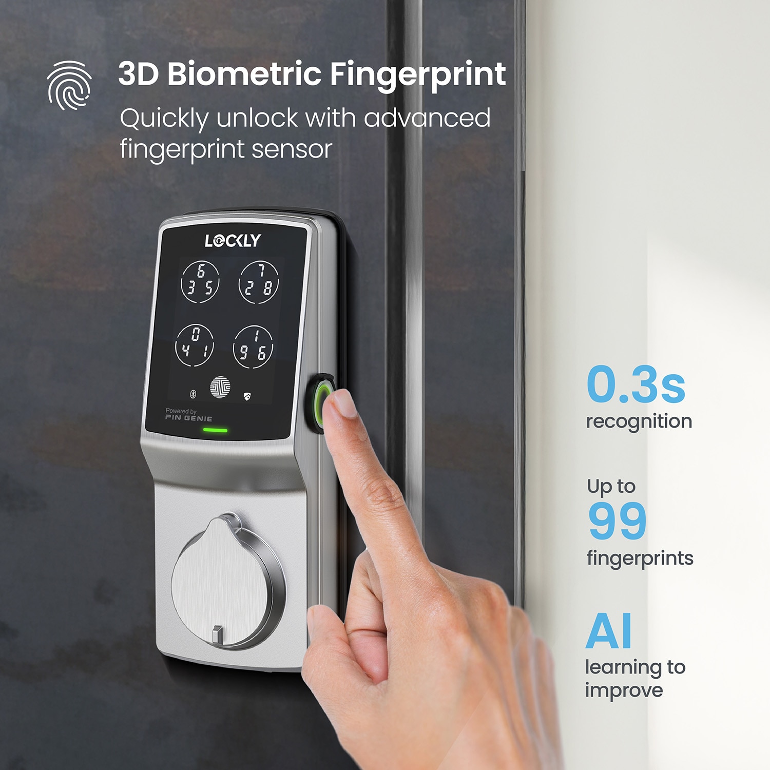 Lockly PGD728W-SN Electronic-Door-Locks - View #4