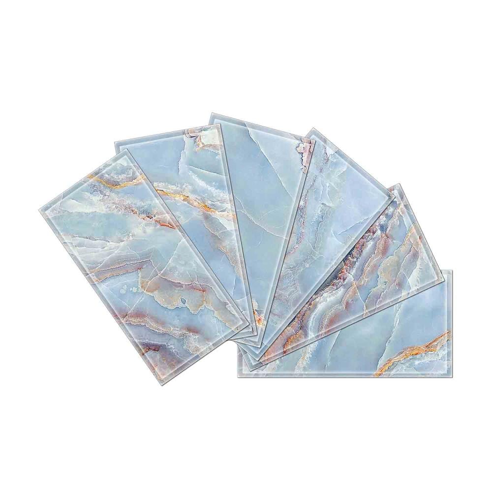 Instant Mosaic 6670101 Upscale Designs 64-Pack Multicolor 3-in x 6-in Glossy Glass Random Wall Tile