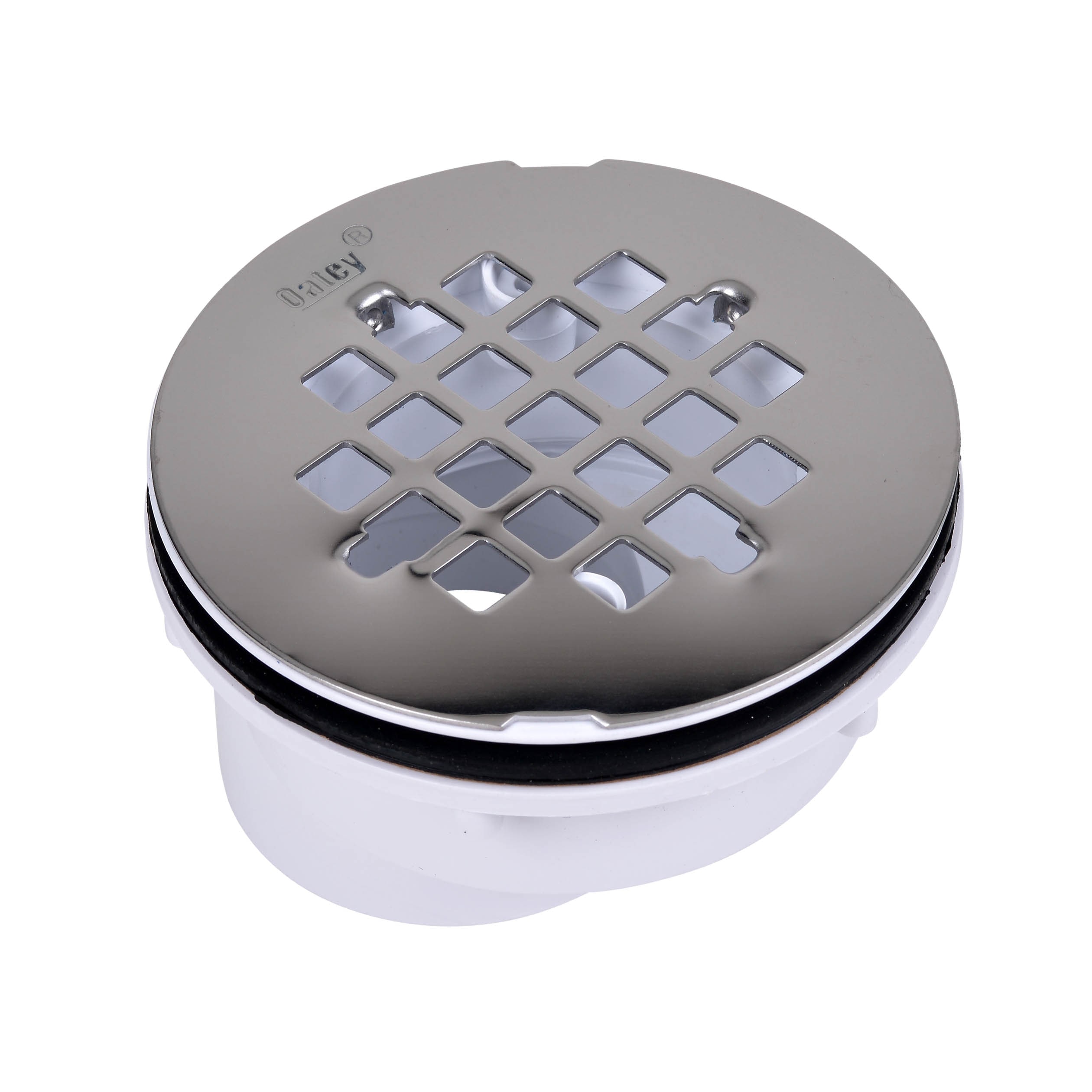 Oatey Round Black ABS Area Floor Drain with 4 in. Round Screw-In
