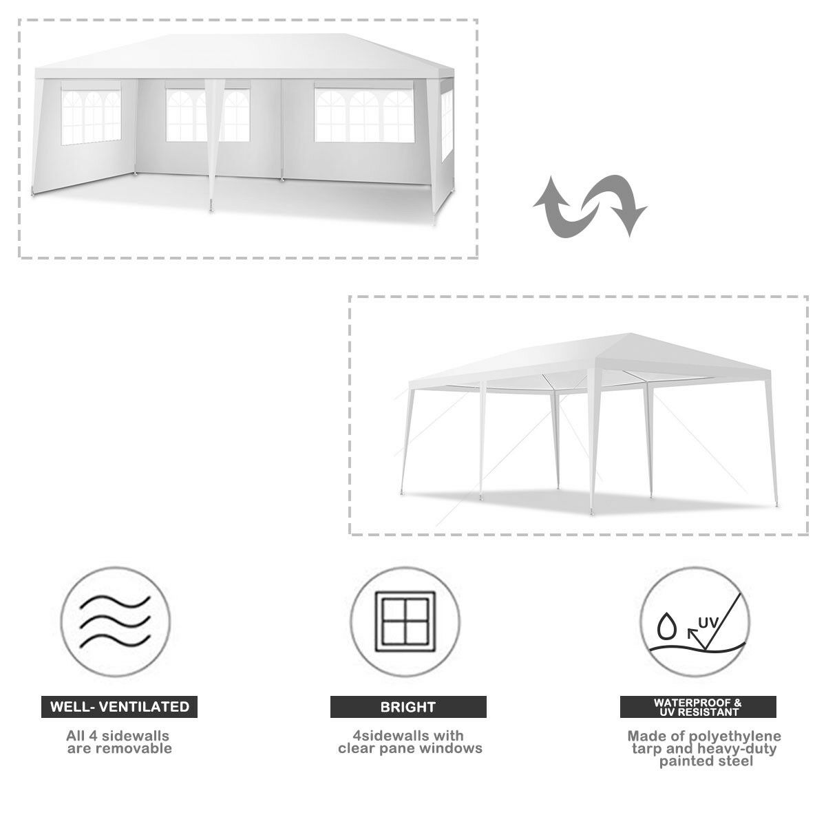 Costway AP2016WH tents - View #5