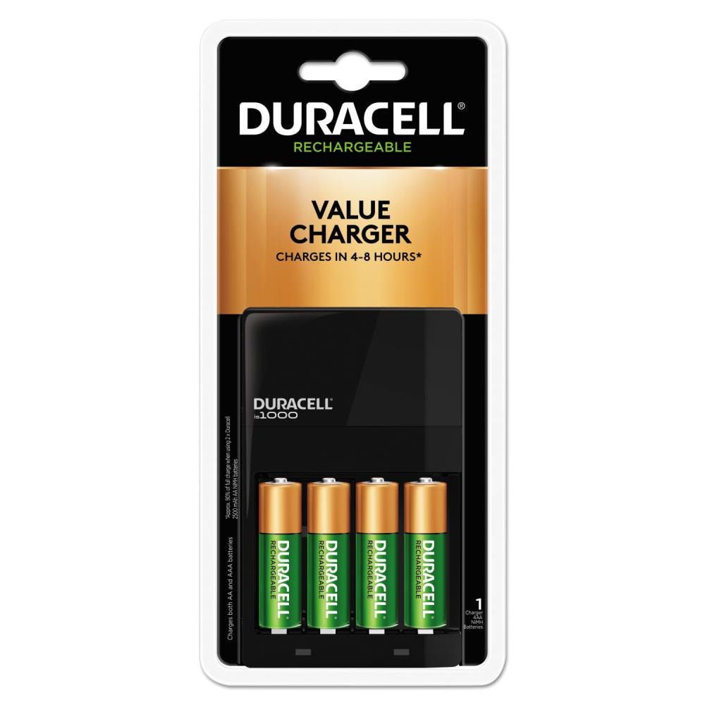 Duracell Charger and 4 AA NiMH Rechargeable Batteries, Model# DURCEF14 