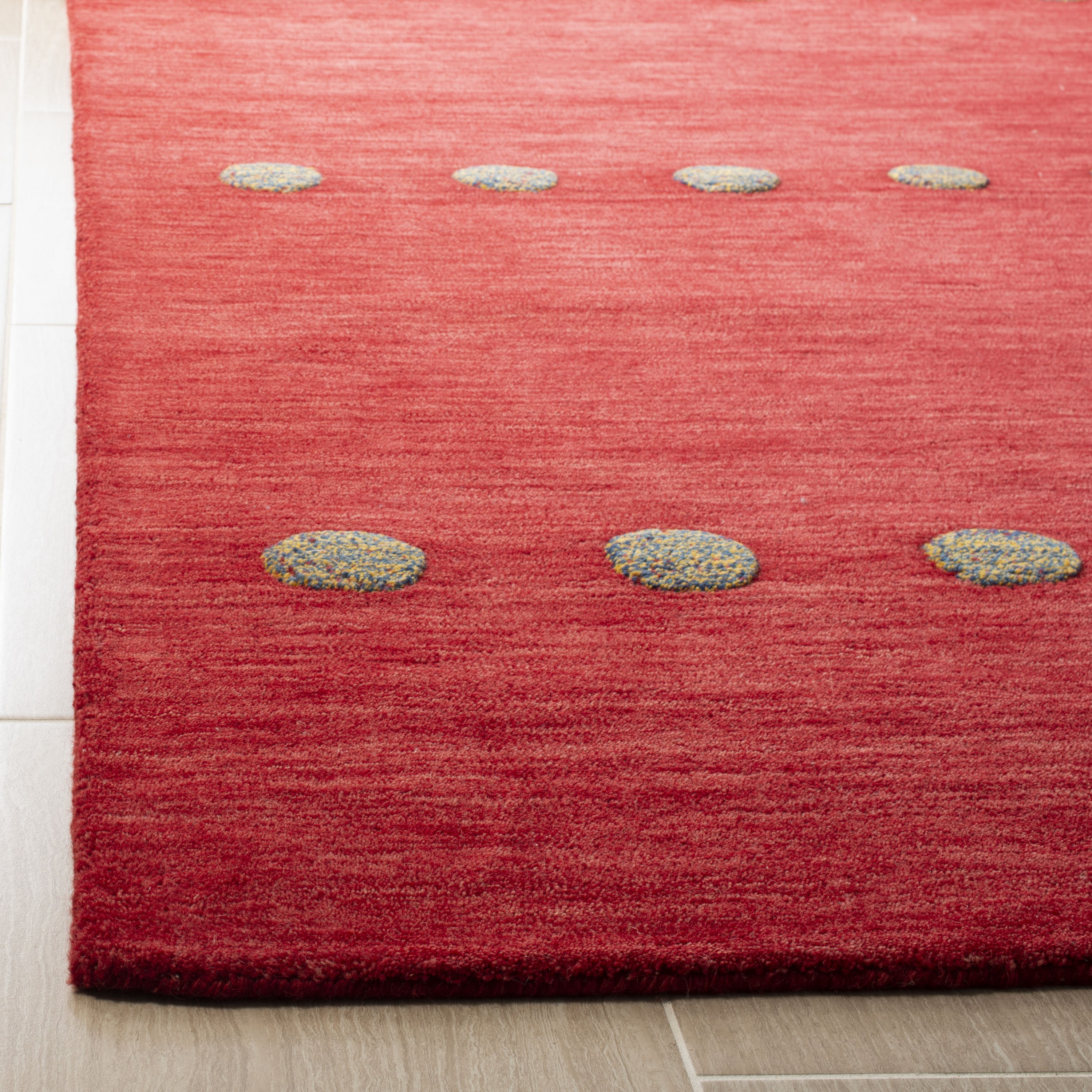 Transitional Red Wool 3' x 5' Hand-Knotted Area Rug