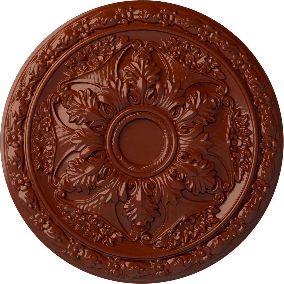 Ekena Millwork CM20BLFIF Baile 20-in W x 20-in L Painted Firebrick Polyurethane Whole Ceiling Medallion