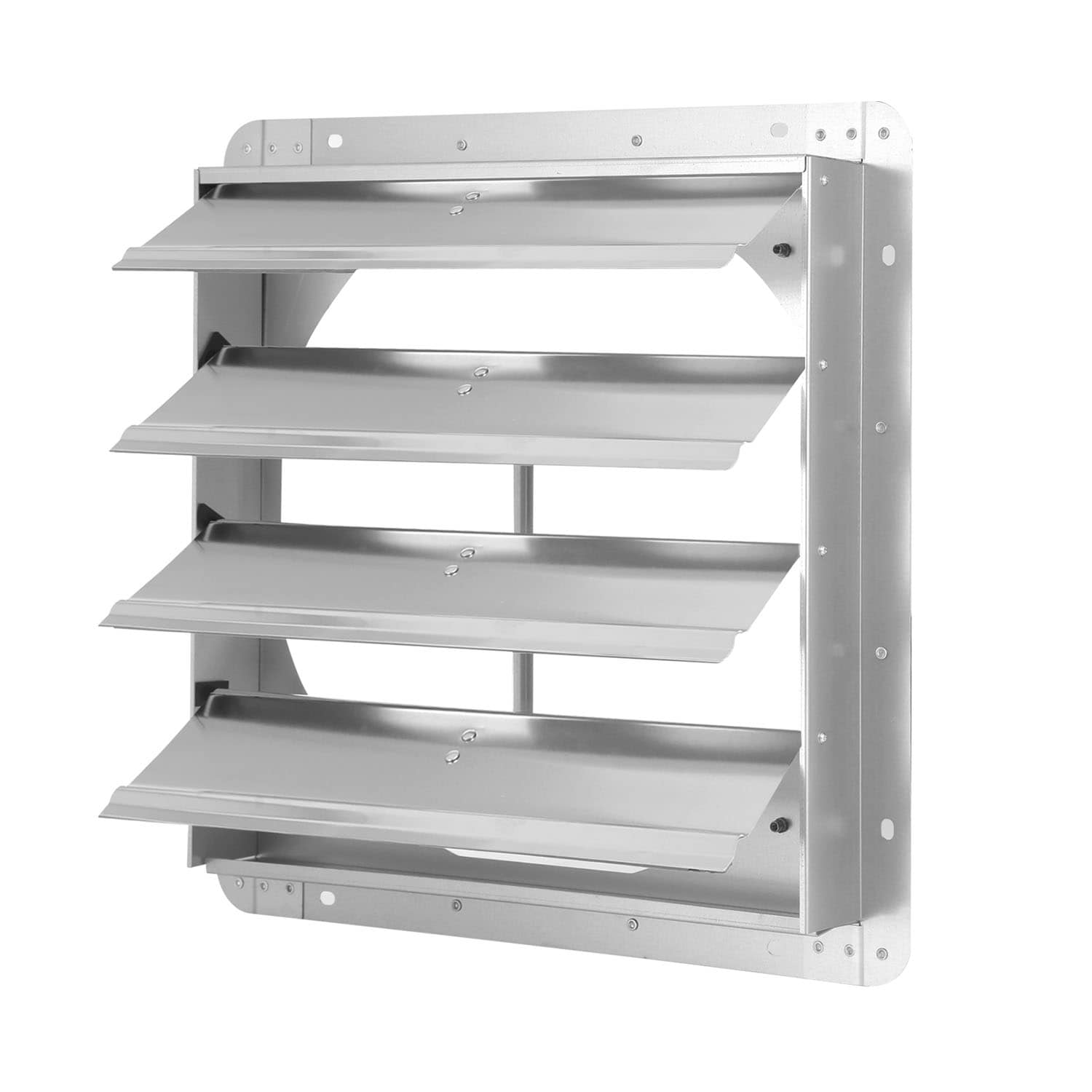 GZMR GZ-DHFOR20IC Gravity Shutter Louver Vent 16-Inches Indoor Silver Wall Mounted Fan