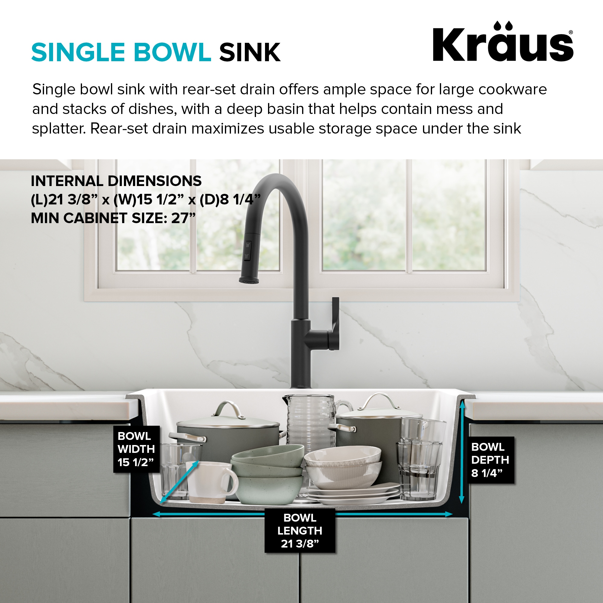 Kraus KGD-410BWHITE Kitchen-Sinks - View #5