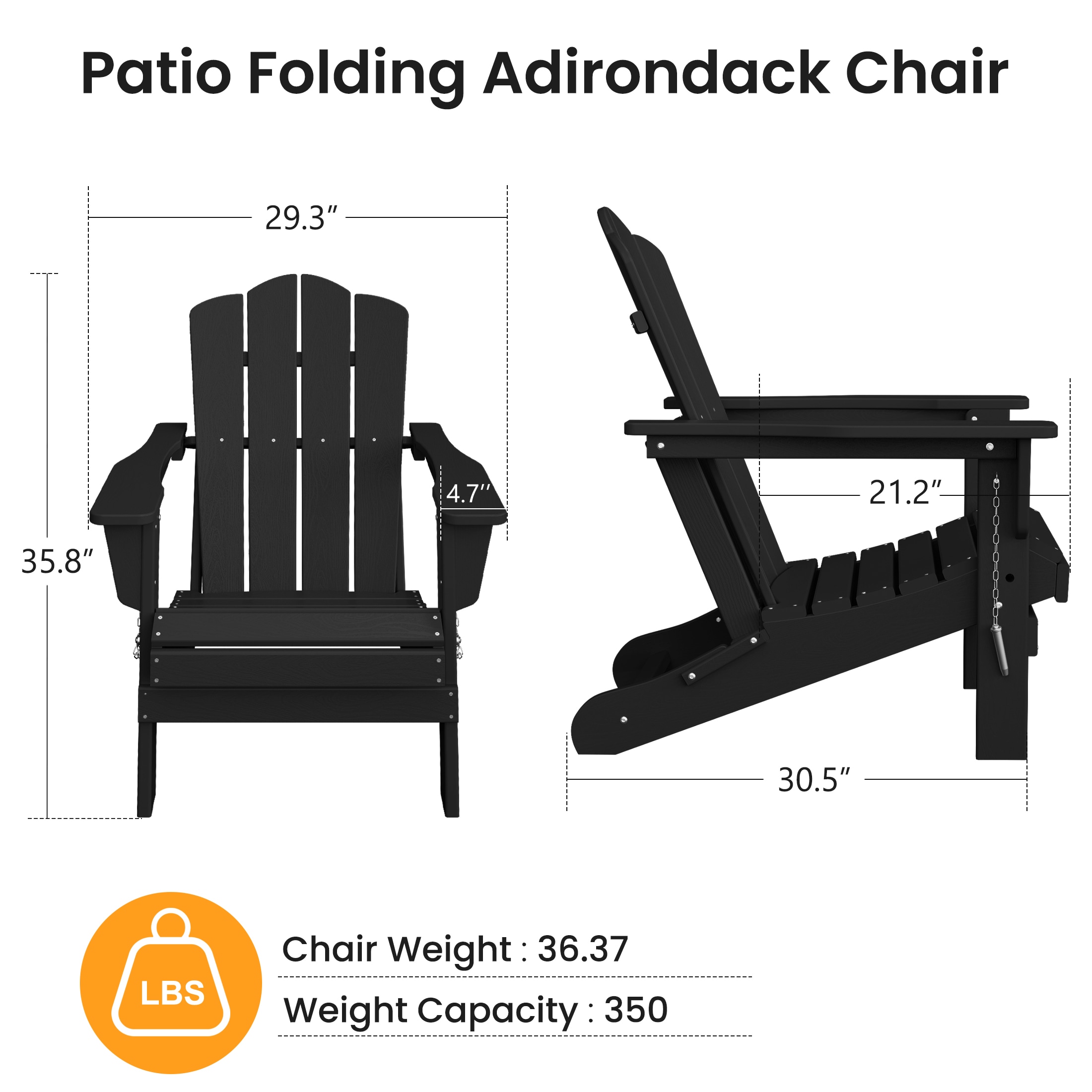 VOUA DWTJY-BK Patio-Chairs - View #7