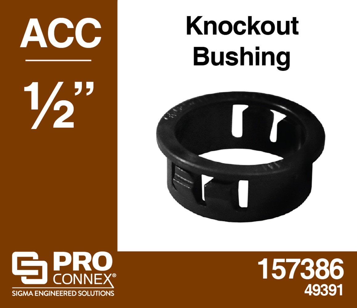 Sigma ProConnex 1/2-in Plastic Knockout Bushing Conduit Fittings In The ...