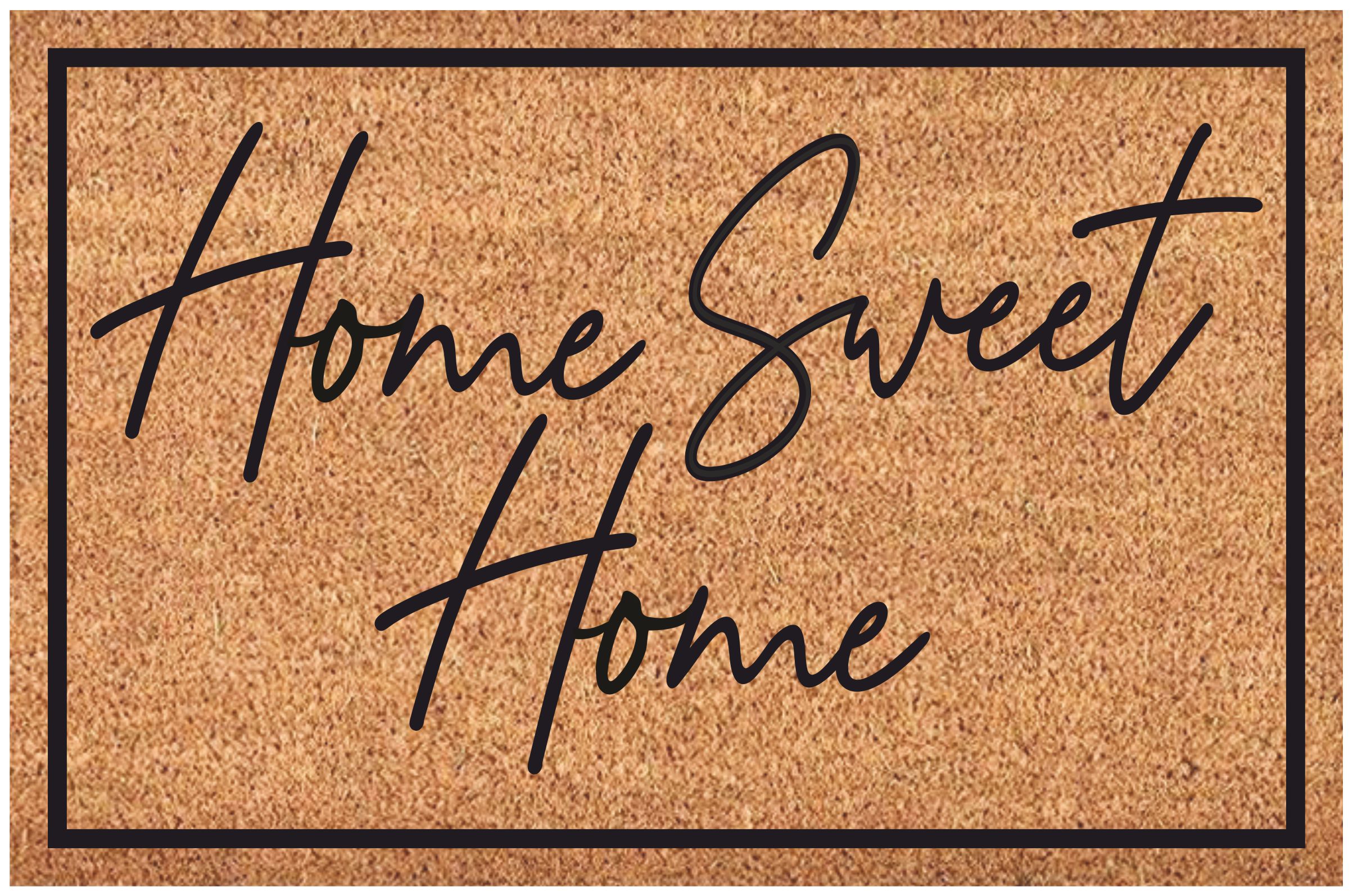  AN 1194 23X35 23-in x 35-in Natural/Black Coir/Vinyl Non-Slip Grip Indoor Decorative Home Door Mat
