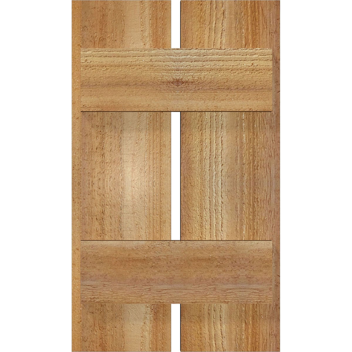 Ekena Millwork RBS06S11X019RWR 11.25-in W x 19-in H Unfinished Paintable/Stainable Board and batten Spaced Wood Exterior Shutters ( 2 -Pack )