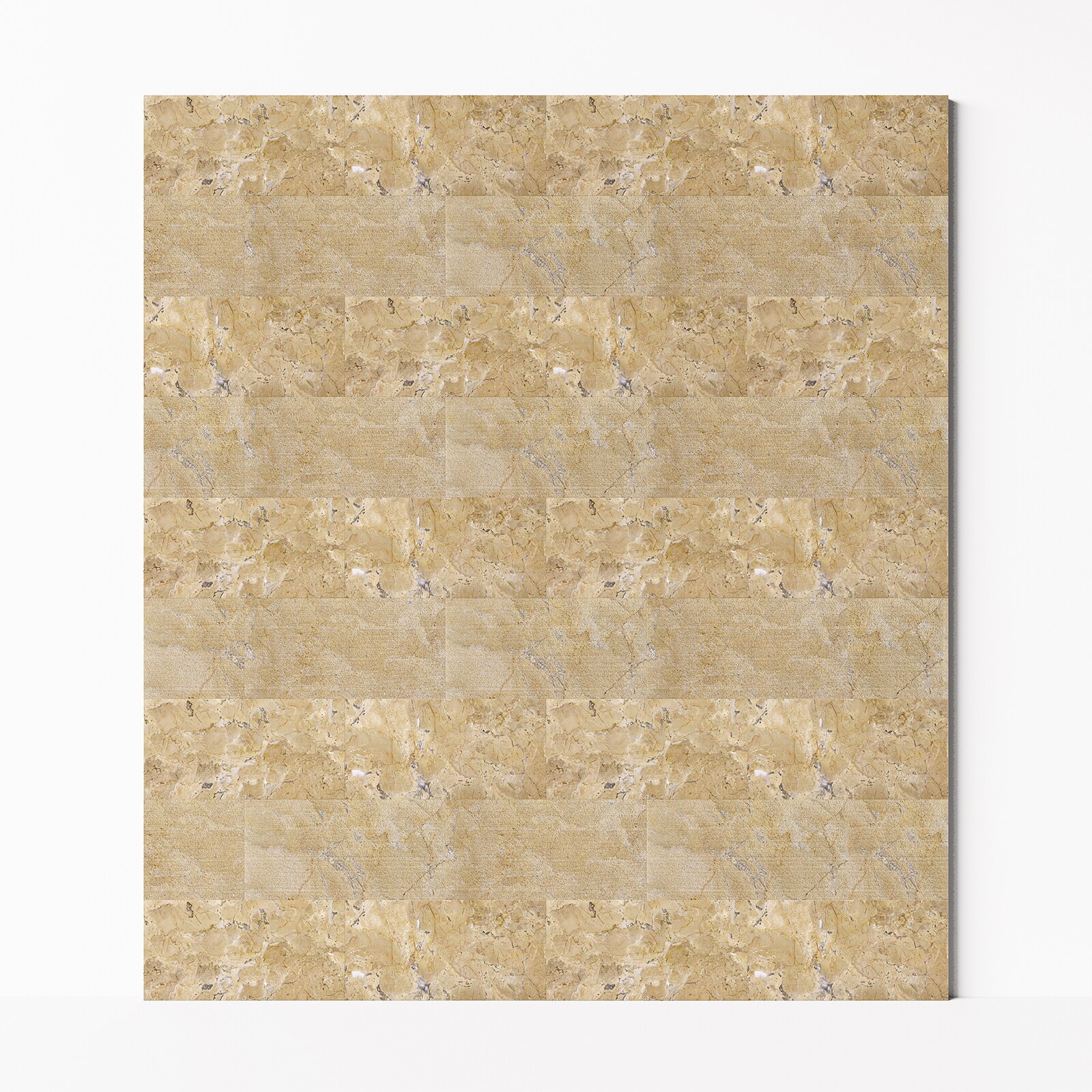Siavonce Beige 12-in x 24-in Natural Stone Marble Look Wall