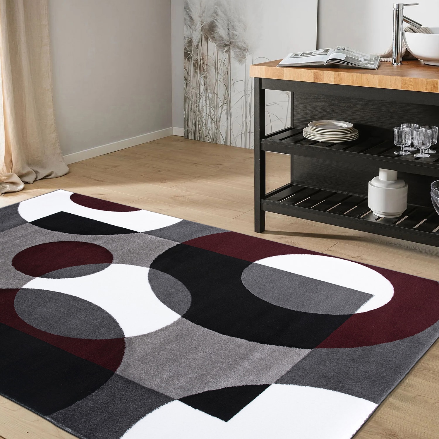 World Rug Gallery 100 BURGUNDY 6X9 rugs - View #6