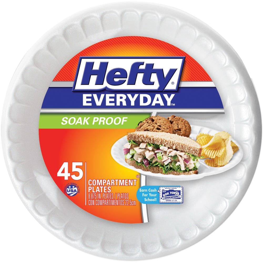 Hefty Everyday Disposable Foam Bowls, 12 oz, 50 ct 