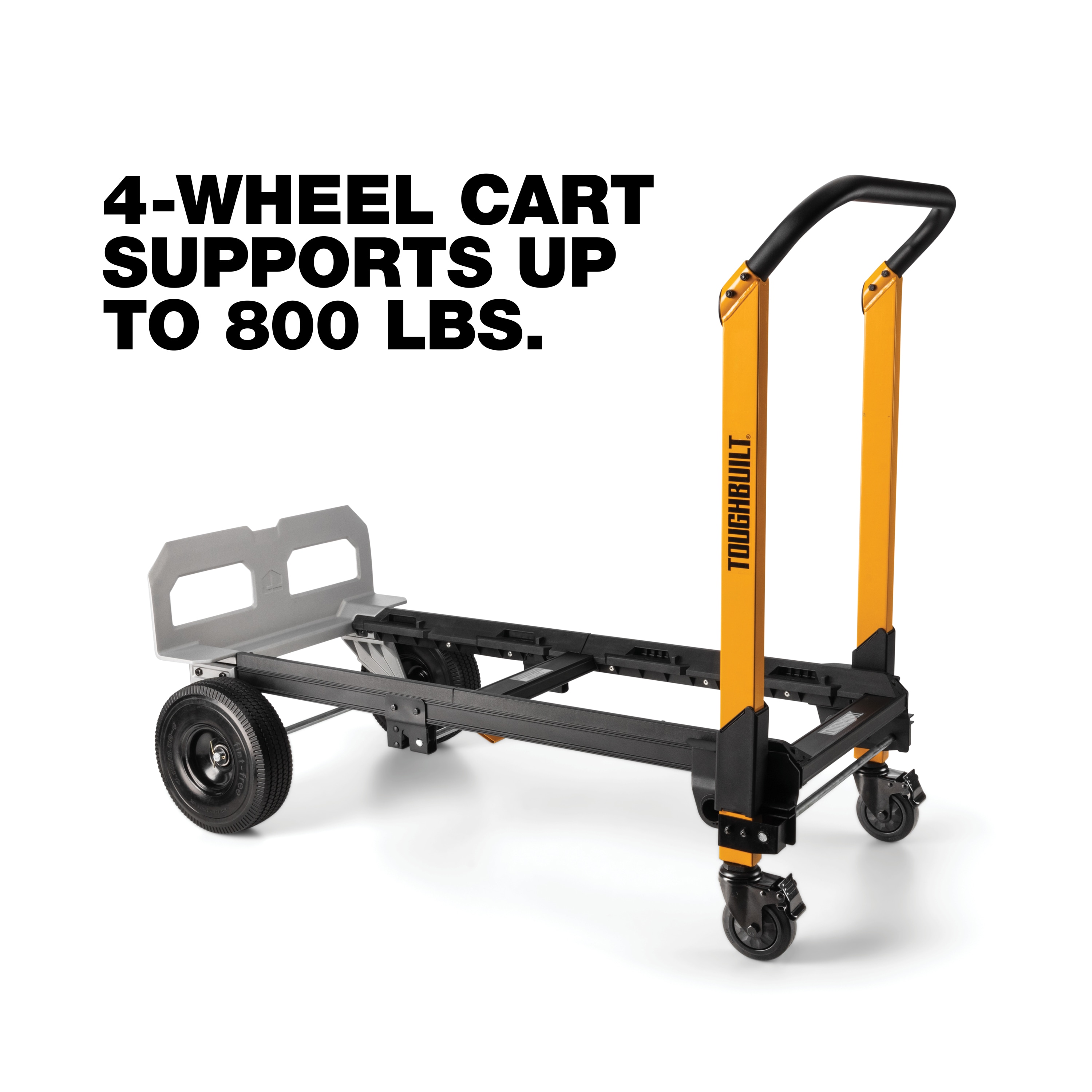TOUGHBUILT 800-lb Capacity 4-Wheel Multiple Colors/Finishes Aluminum  Convertible Hand Truck in the Hand Trucks & Dollies department at
