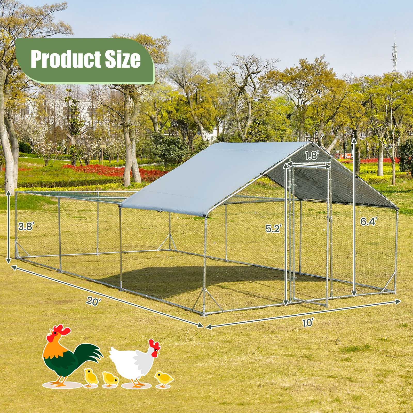 Slickblue D-CO-34001WP Chicken-Coops-Rabbit-Hutches - View #3