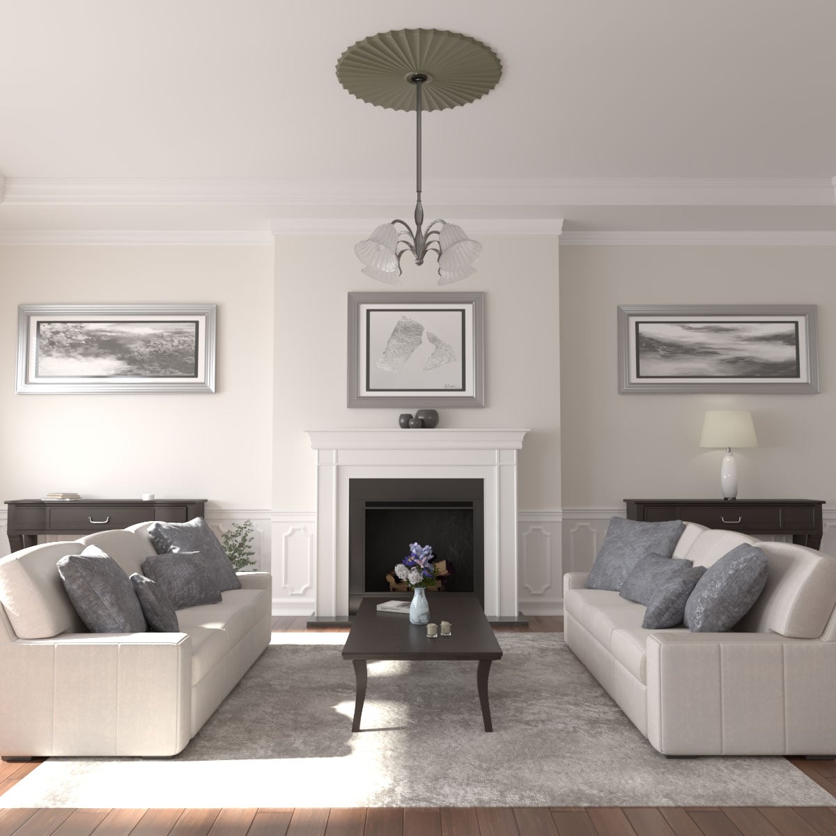 Ekena Millwork CM48SHWHF Ceiling-Medallions - View #4