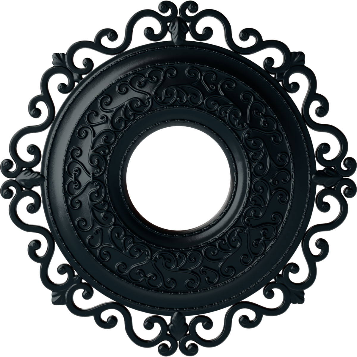 Ekena Millwork CM22ORNSF Orrington 22-in W x 22-in L Painted Night Shade Polyurethane Whole Ceiling Medallion