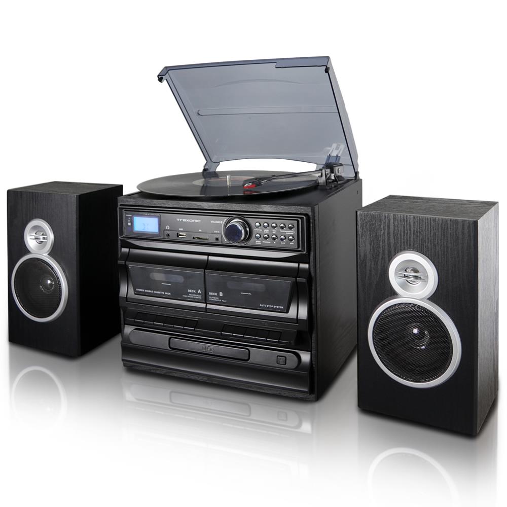 Boytone Bluetooth Record Player Turntable AM/FM Cassette CD/MP3/SD/USB  BT-22B