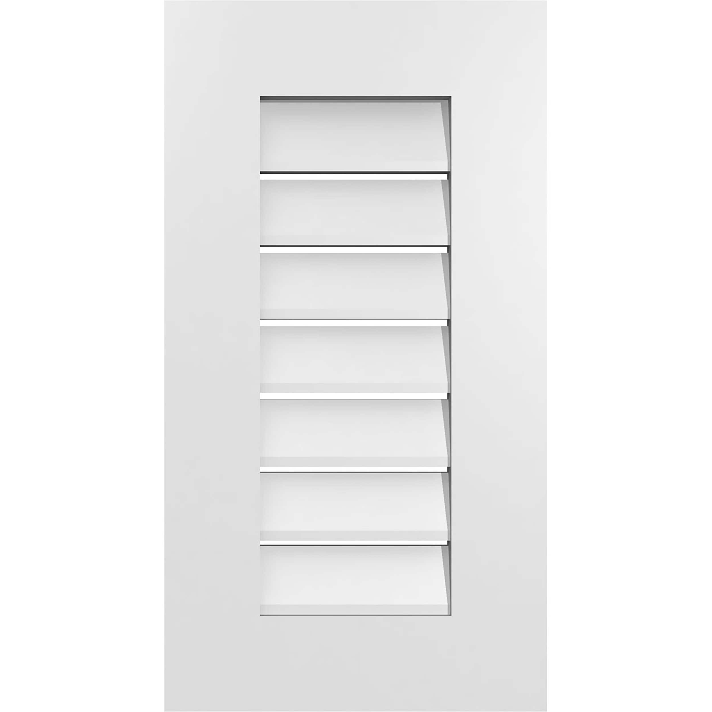 Ekena Millwork GVPVE14X2601SF 14-Inches x 26-Inches Off-white Rectangle PVC Gable Louver Vent