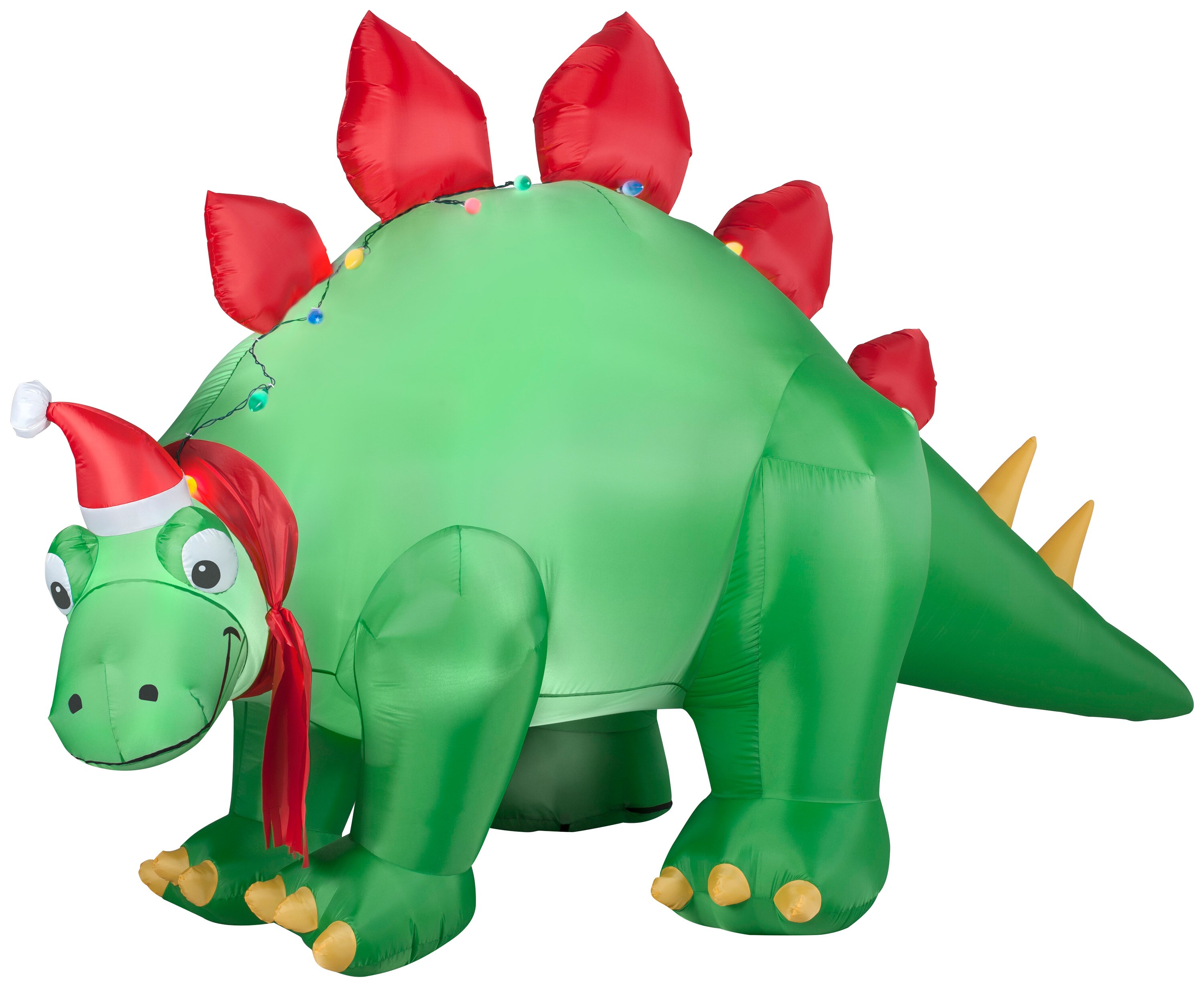Gemmy 68.5-ft Lighted Dinosaur Christmas Inflatable at Lowes.com